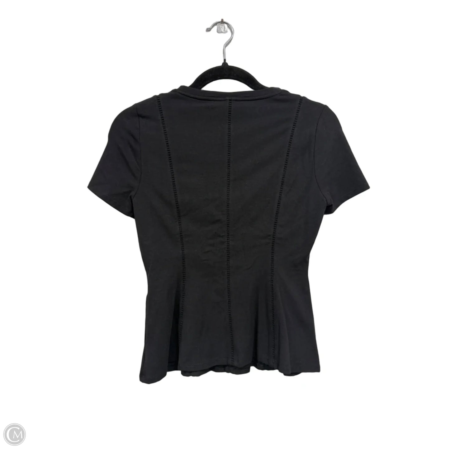 Top Short Sleeve By White House Black Market In Black, Size: Xxs