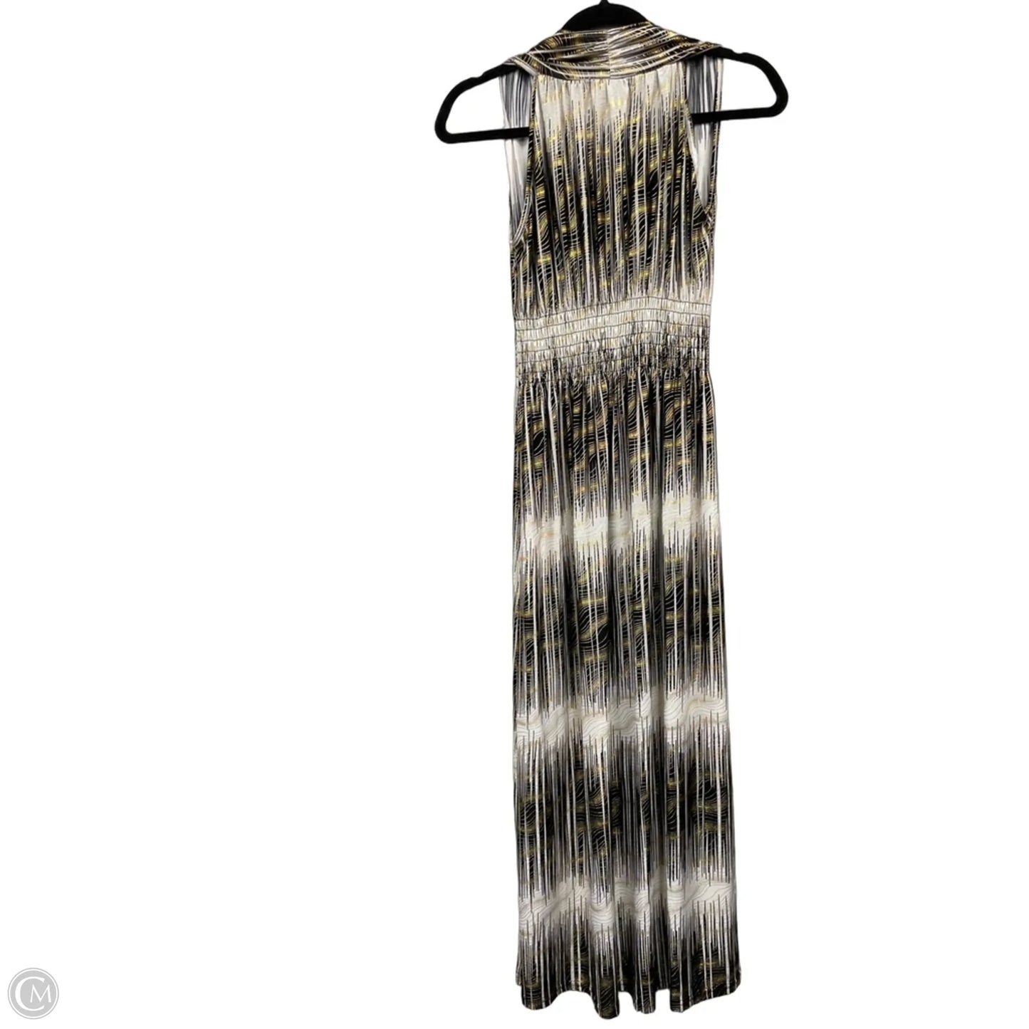 Dress Casual Maxi By Cme In Black & Gold, Size: L