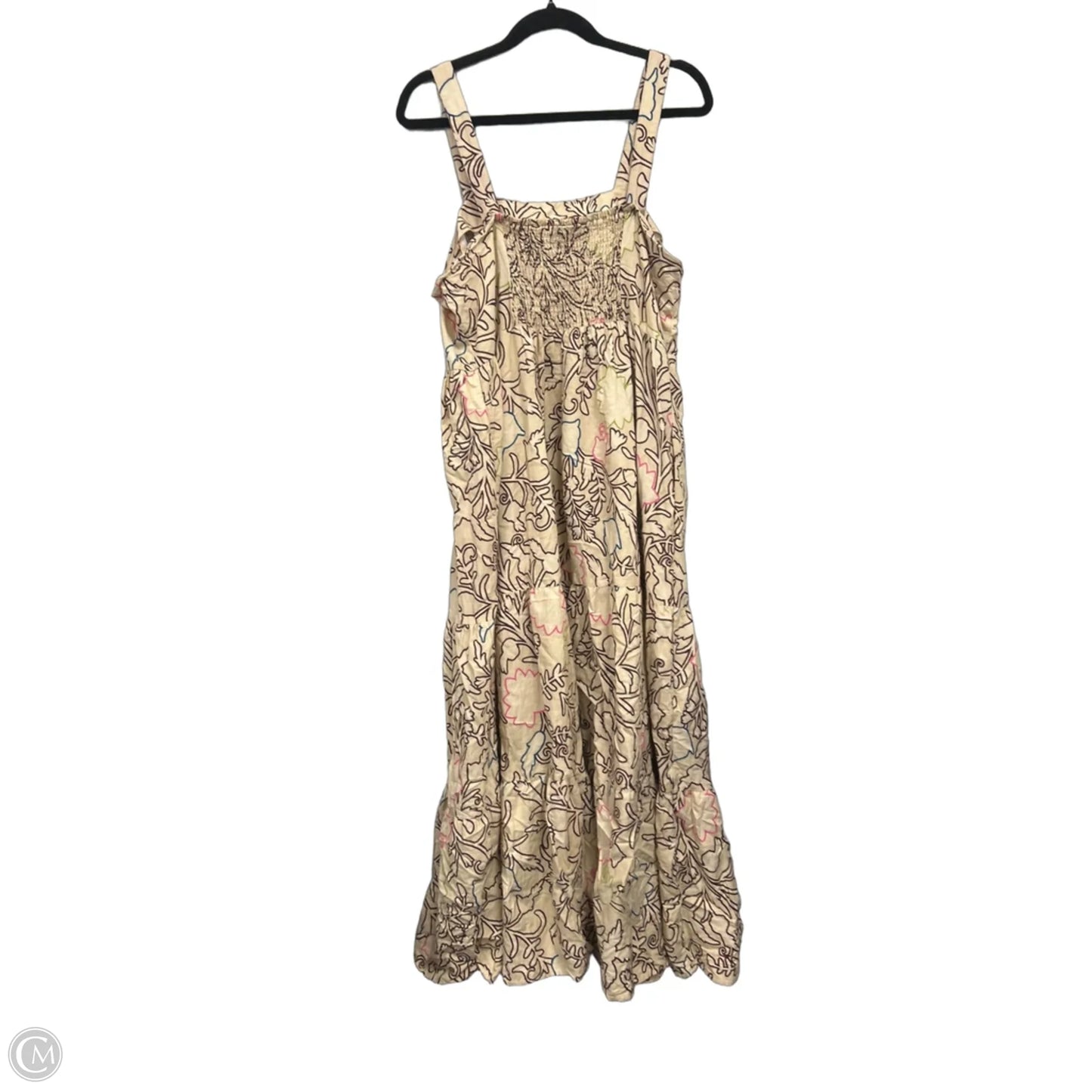 Dress Casual Maxi By Knox Rose In Brown & Cream, Size: Xl