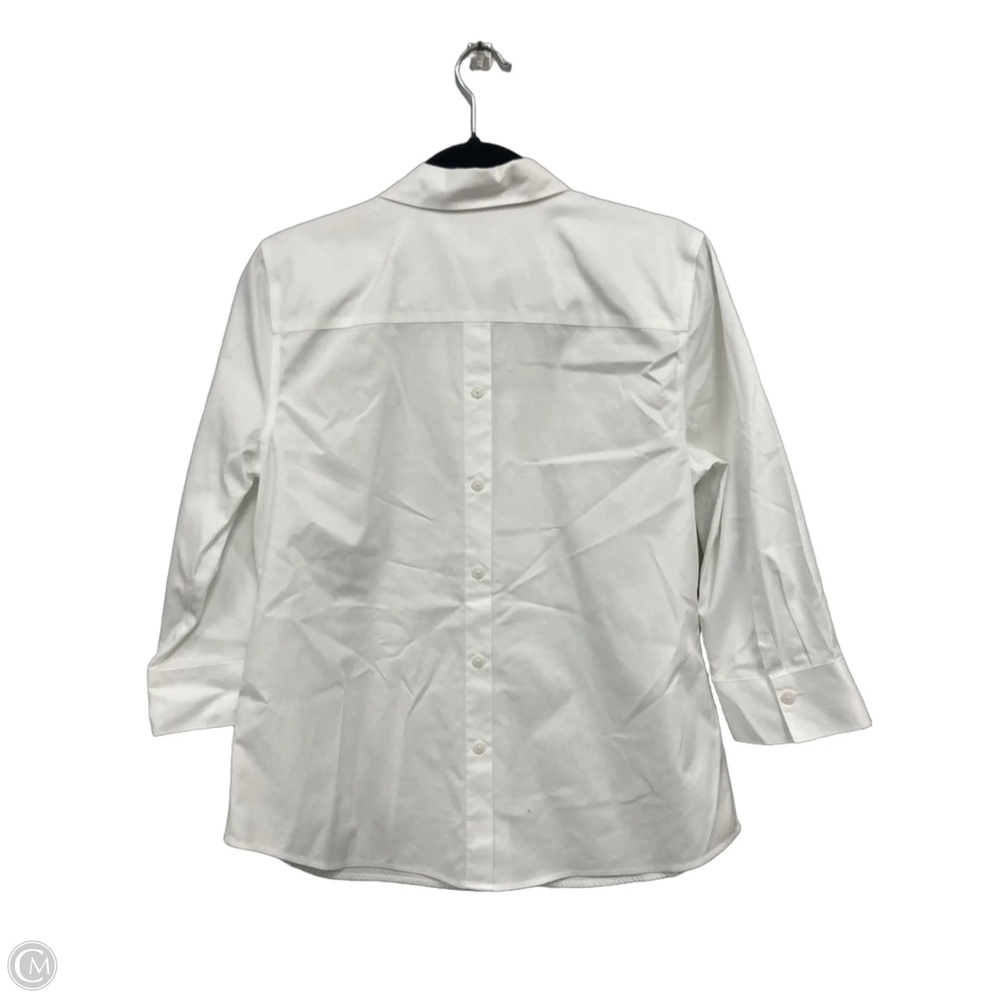 Blouse 3/4 Sleeve By Chicos In White, Size: S