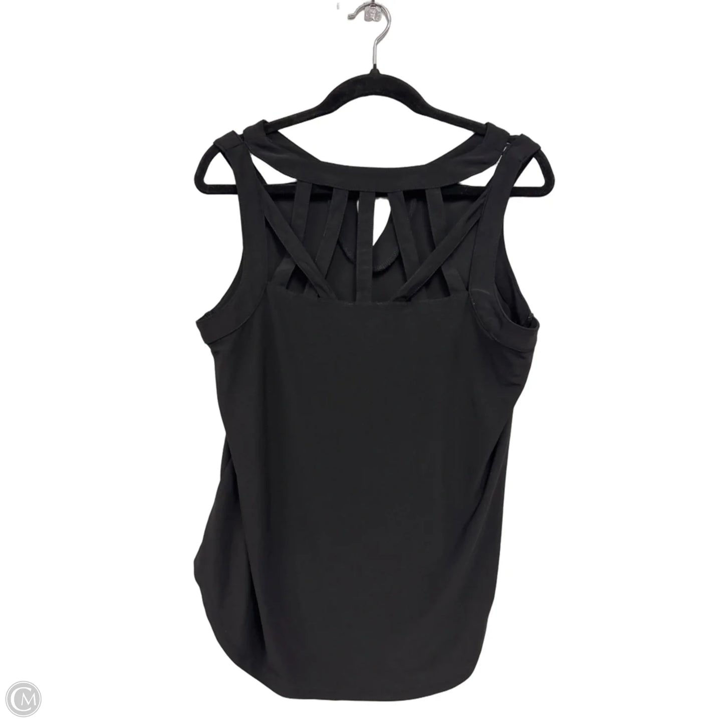 Top Sleeveless By Auw In Black, Size: L