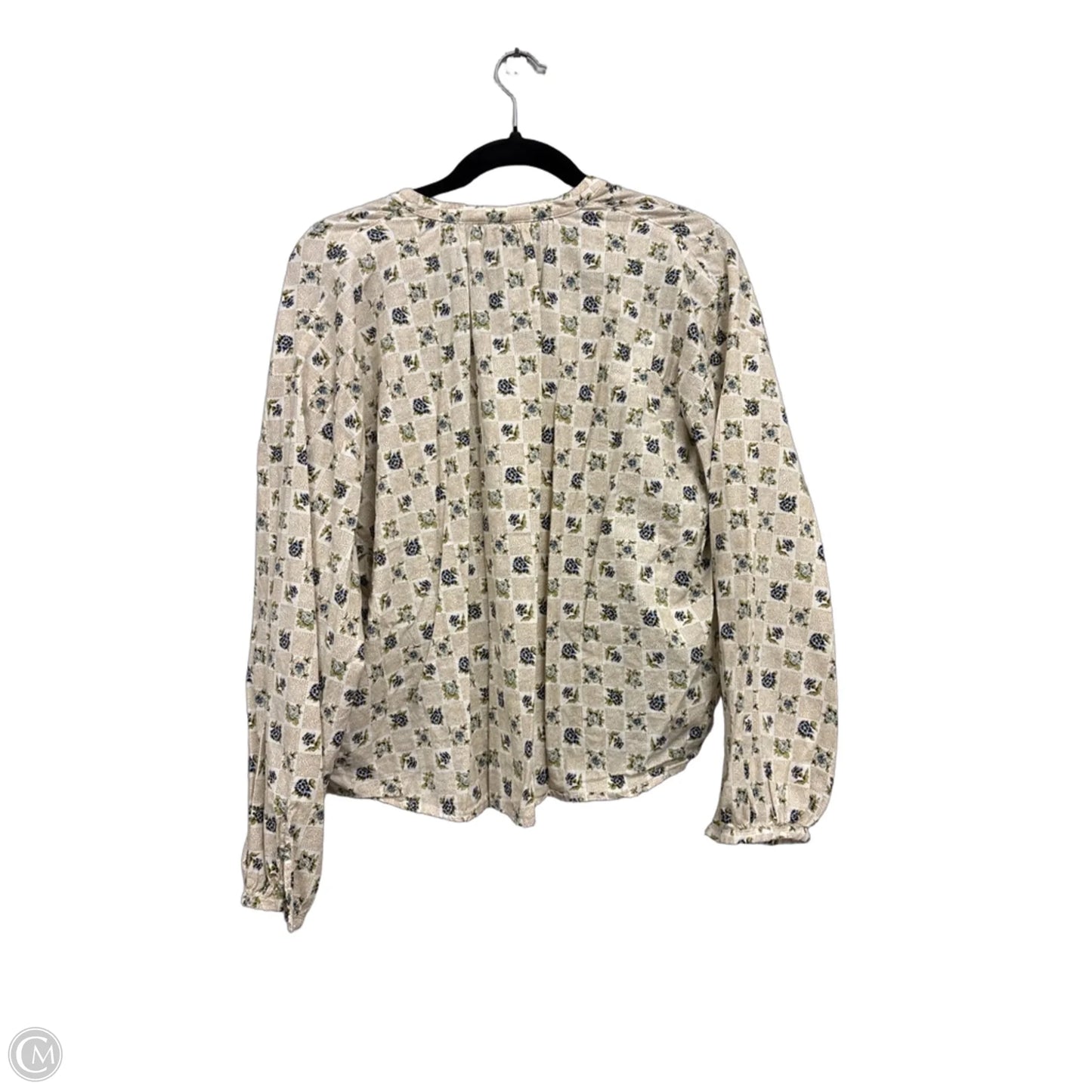 Top Long Sleeve By Universal Thread In Blue & Cream, Size: Xs