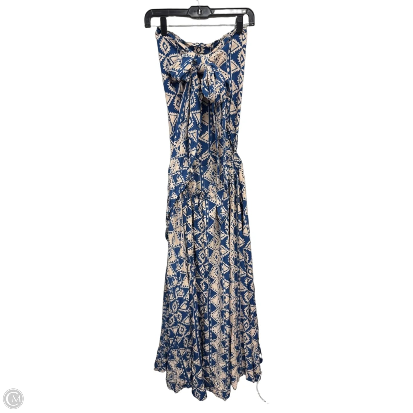 Dress Casual Maxi By Clothes Mentor In Blue & Cream, Size: L