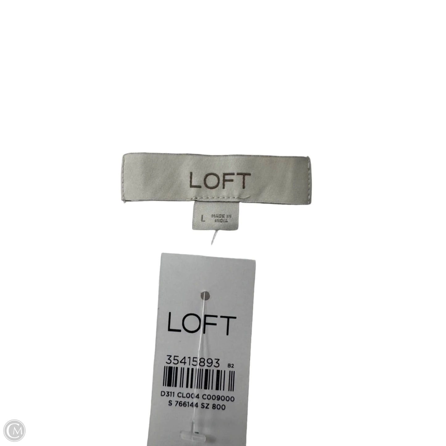 Blouse Long Sleeve By Loft In White, Size: L