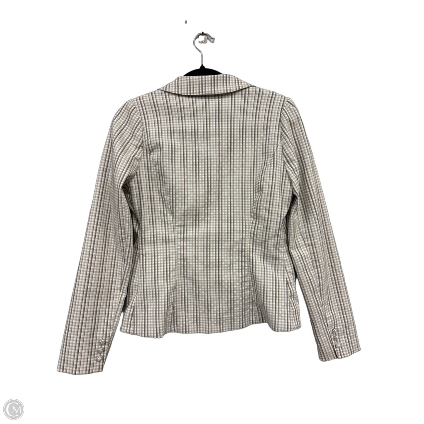 Blazer By Clothes Mentor In Blue & Cream, Size: S