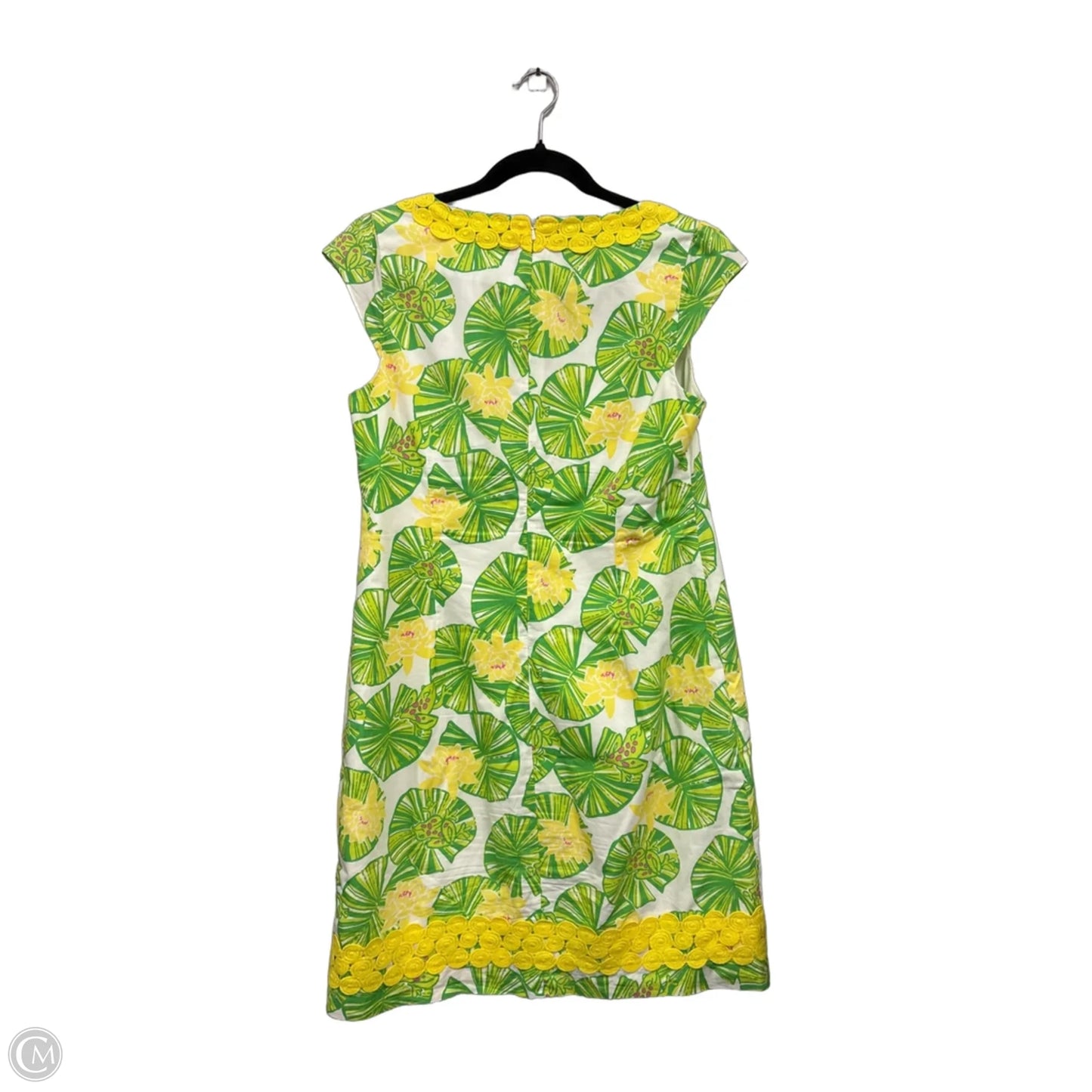 Dress Designer By Lilly Pulitzer In Green & Yellow, Size: 8
