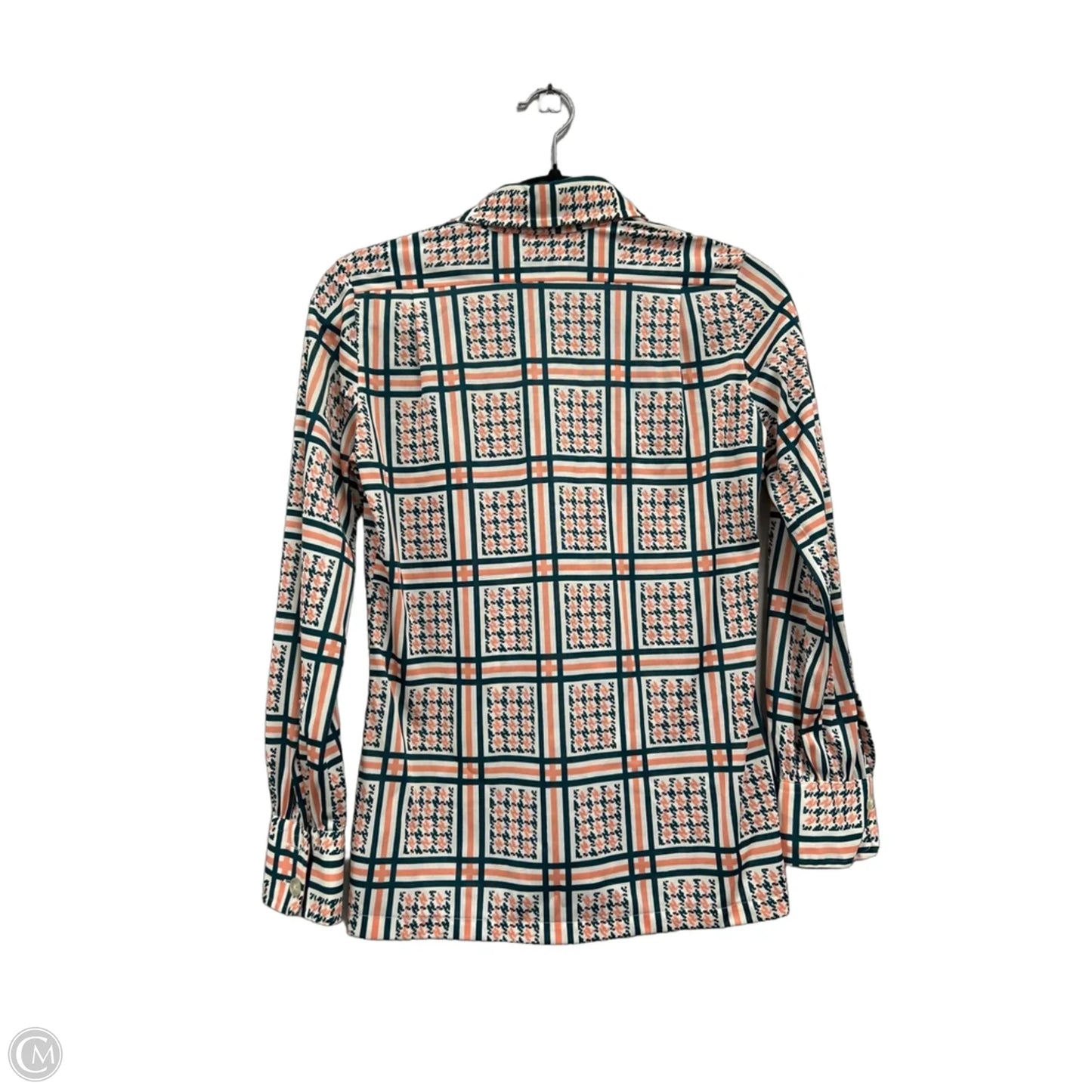 Blouse Long Sleeve By Cmb In Green & Pink, Size: S