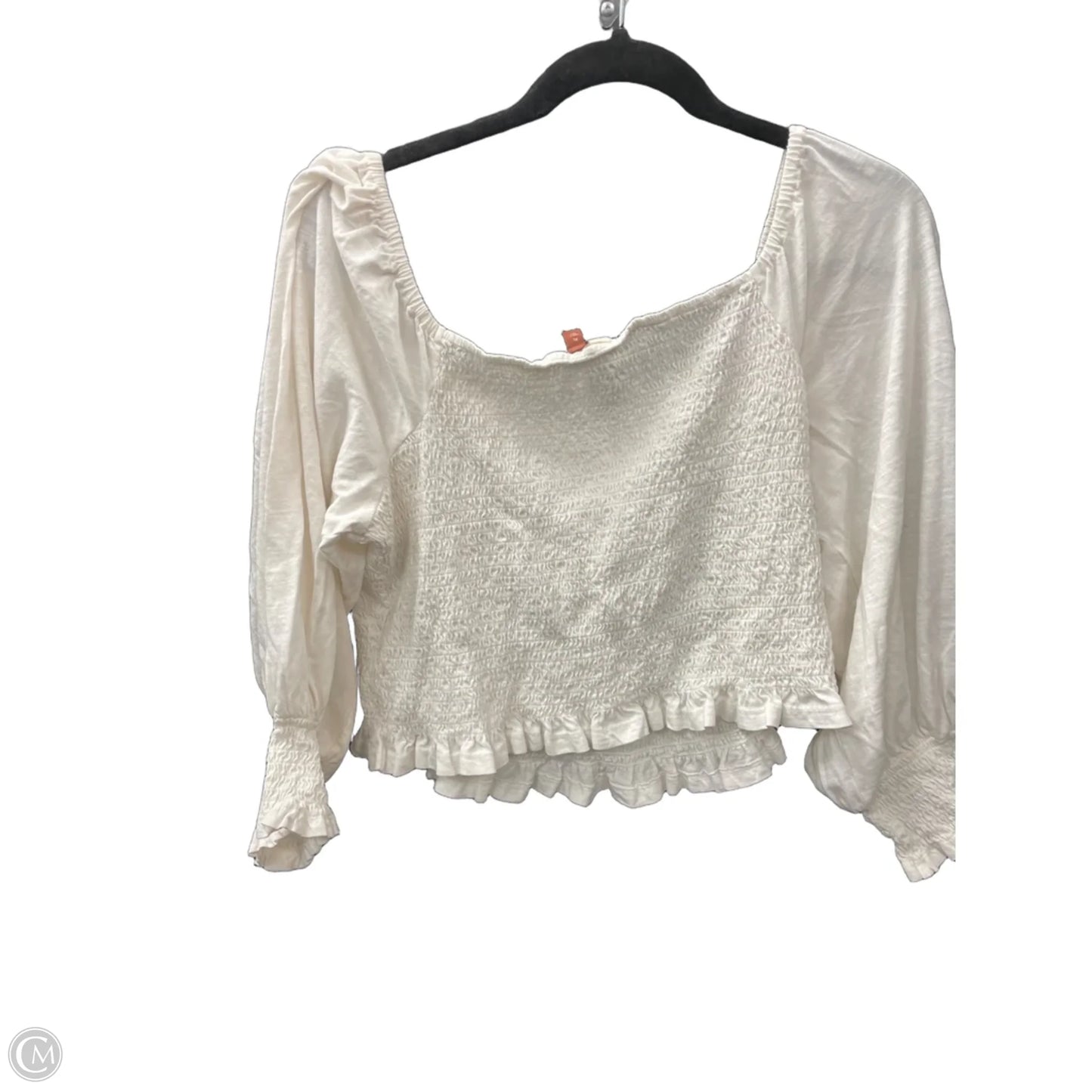 Blouse Long Sleeve By Pilcro In Cream, Size: Xl