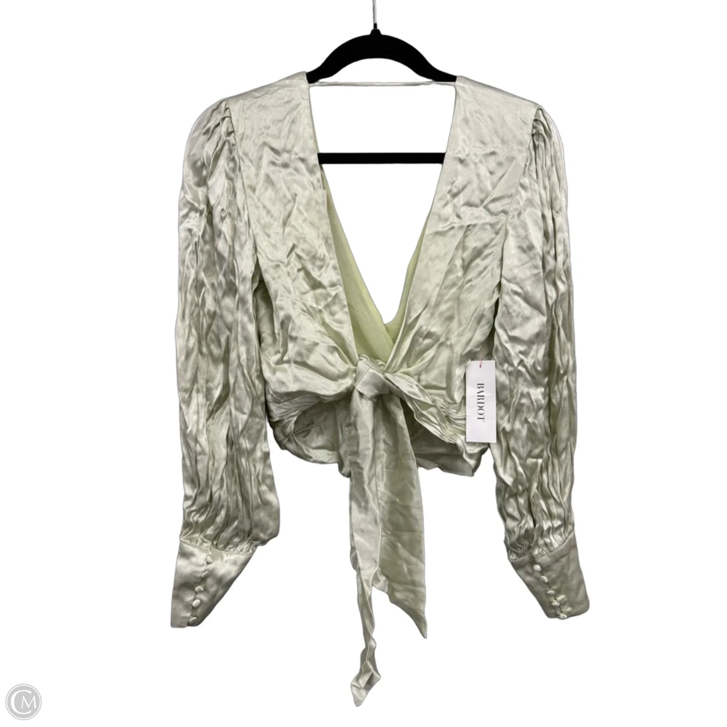Blouse Long Sleeve By Bardot In Chartreuse, Size: 6