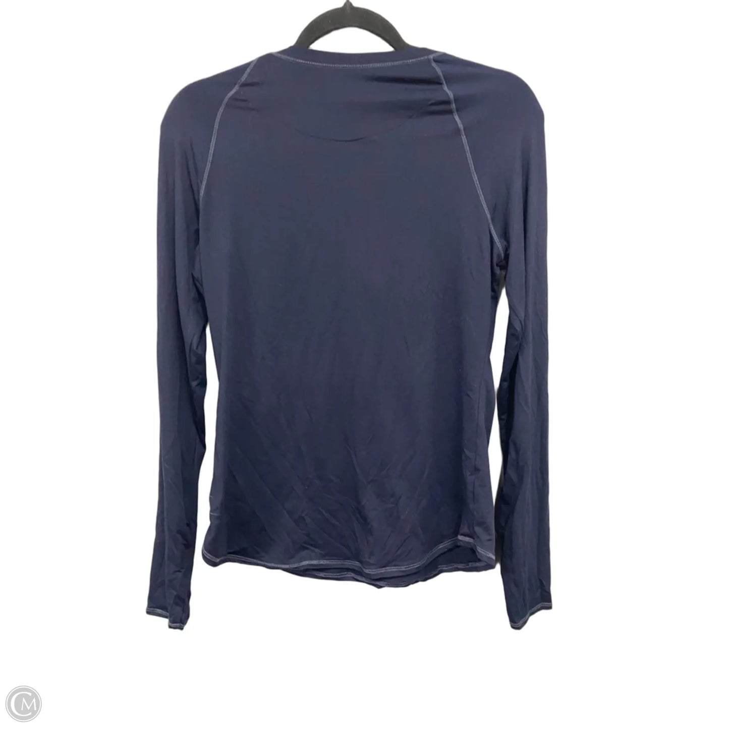 Athletic Top Long Sleeve Crewneck By Cuddl Duds In Navy, Size: M