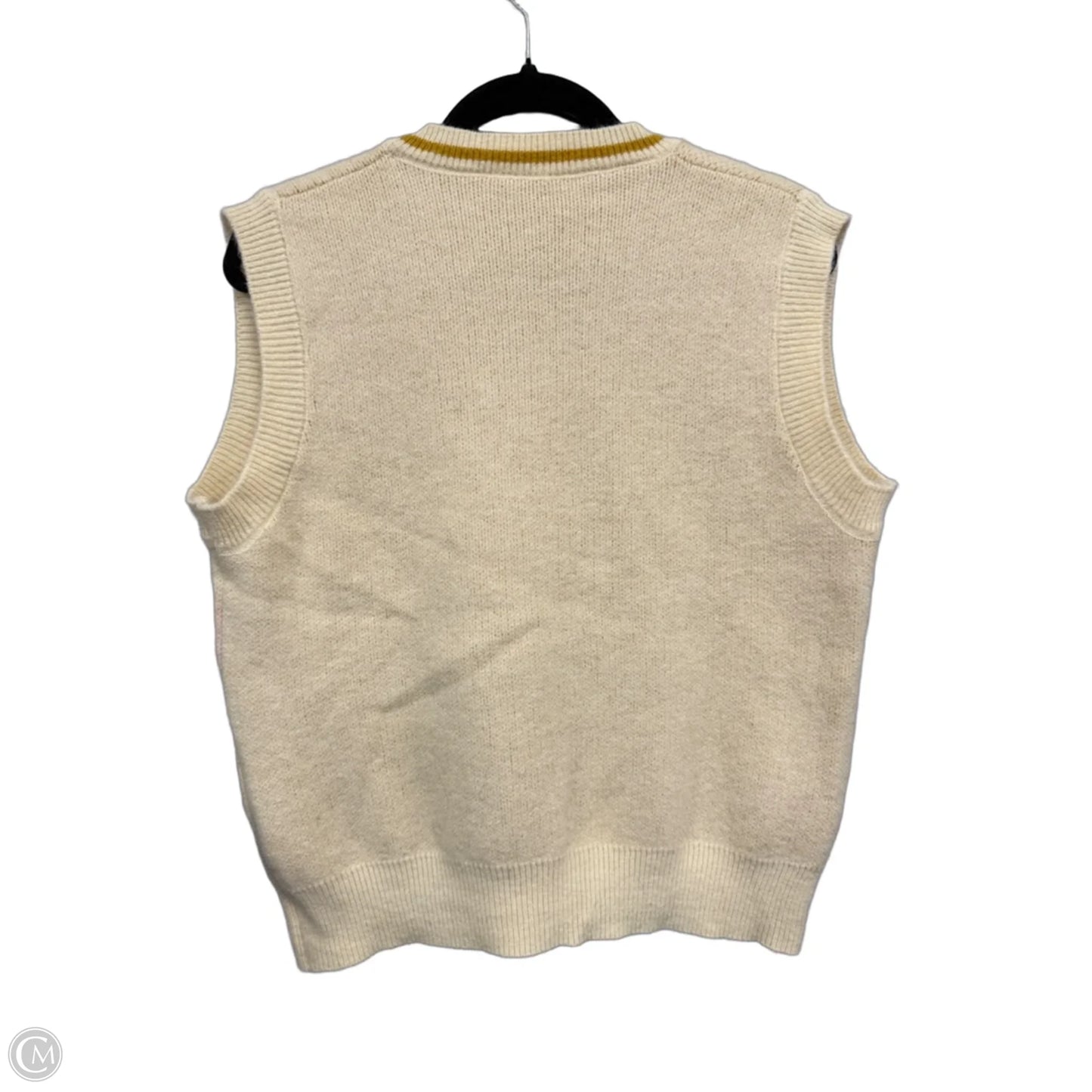 Vest Sweater By Shein In Cream & Orange, Size: S