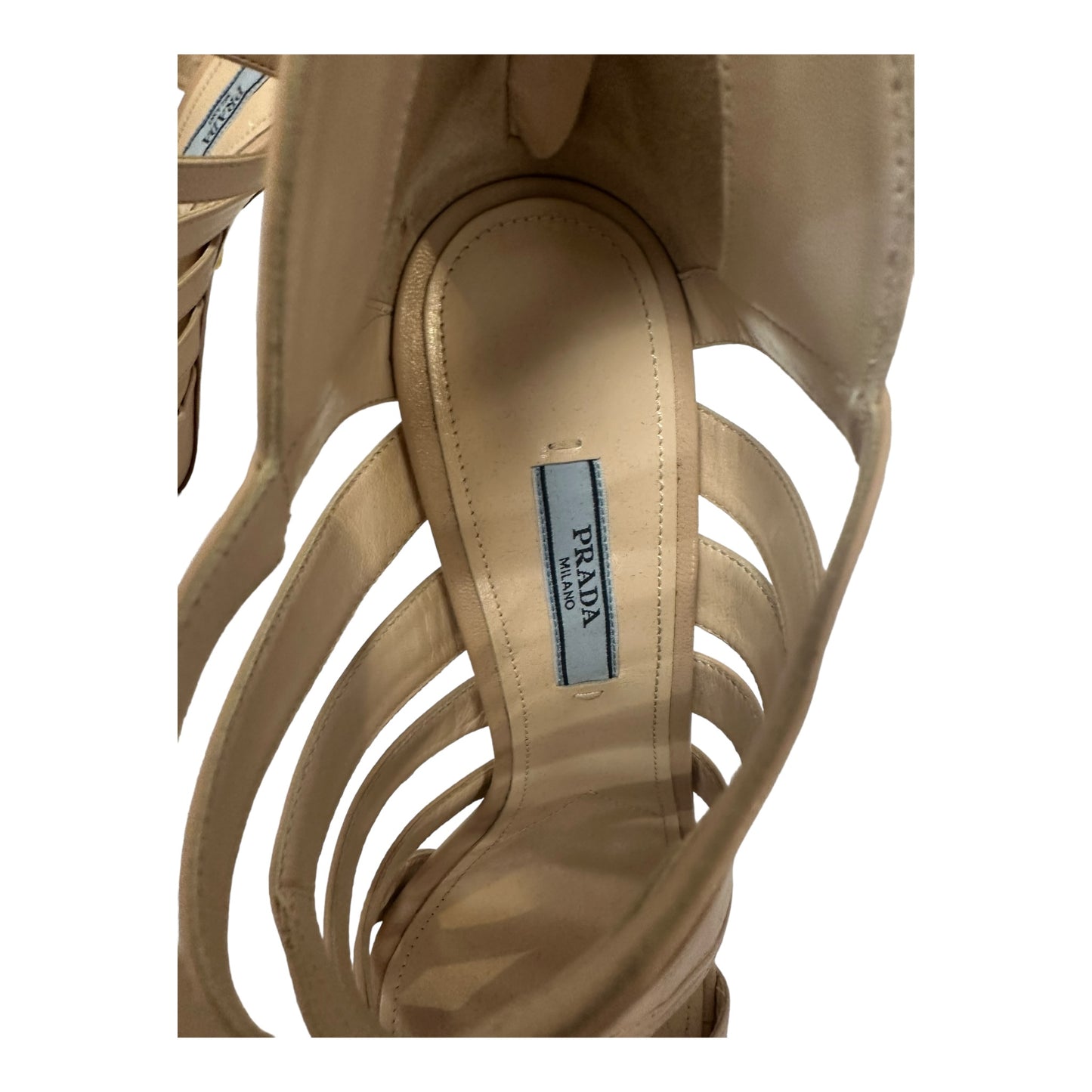 Prada Gladiator Stiletto Sandals, Size 9