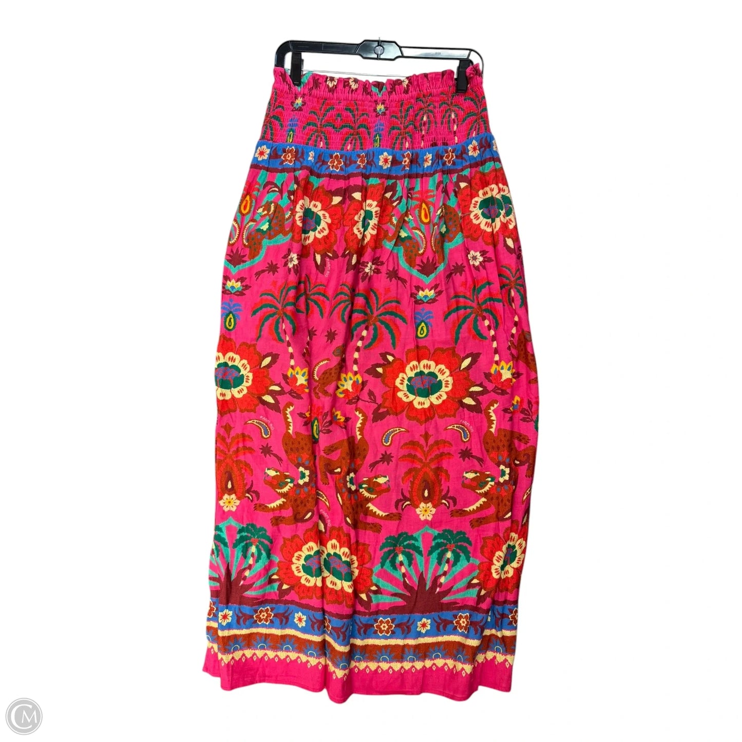 Skirt Maxi By Farm Rio In Orange & Pink, Size: L