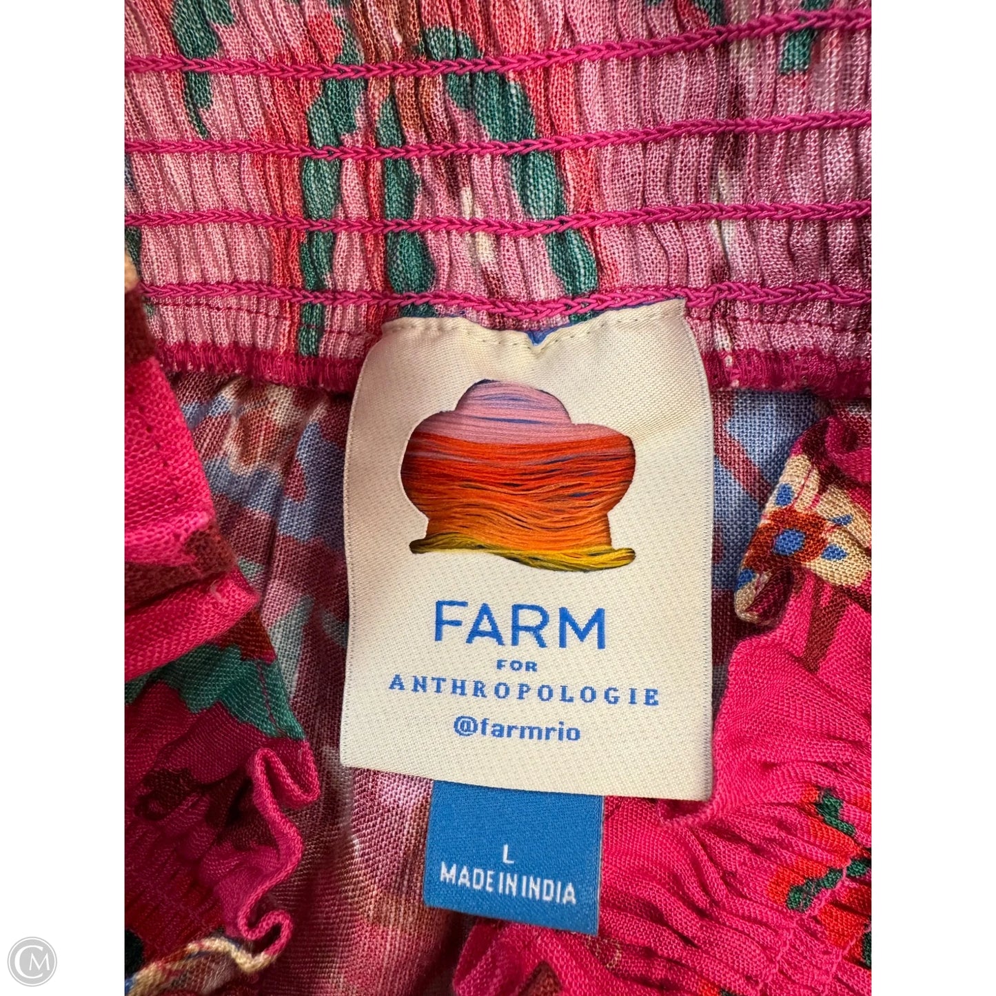 Skirt Maxi By Farm Rio In Orange & Pink, Size: L