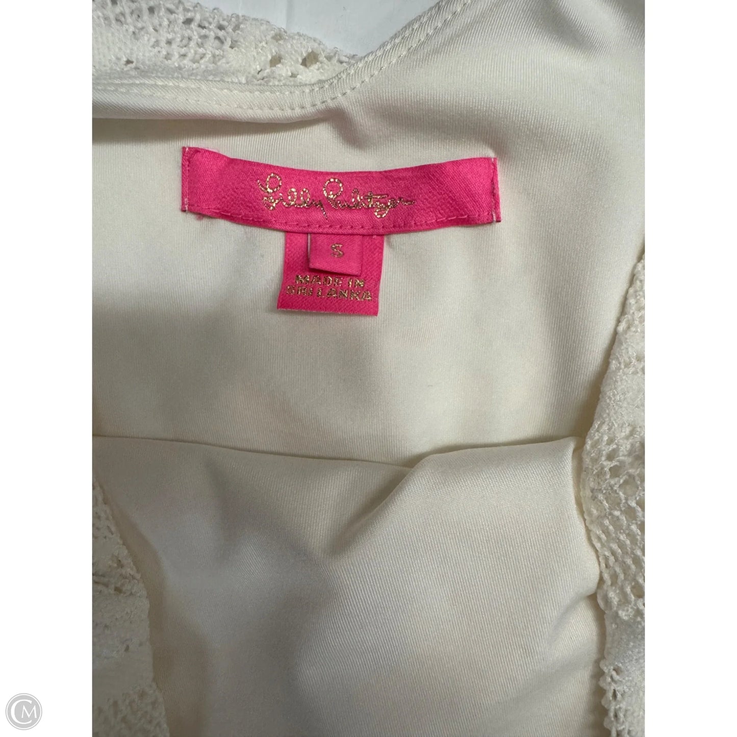 Top 3/4 Sleeve Designer By Lilly Pulitzer In Cream, Size: S