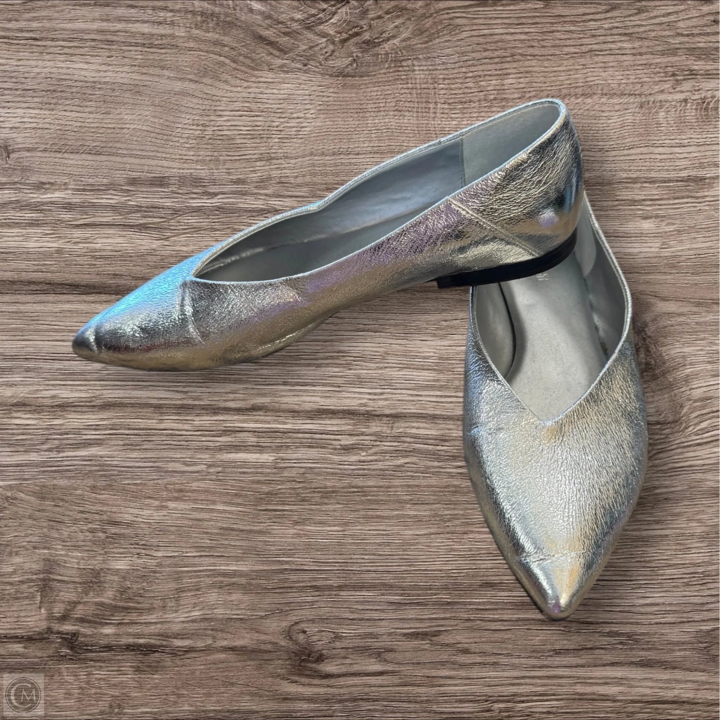 Shoes Flats By Open Edit In Silver, Size: 10