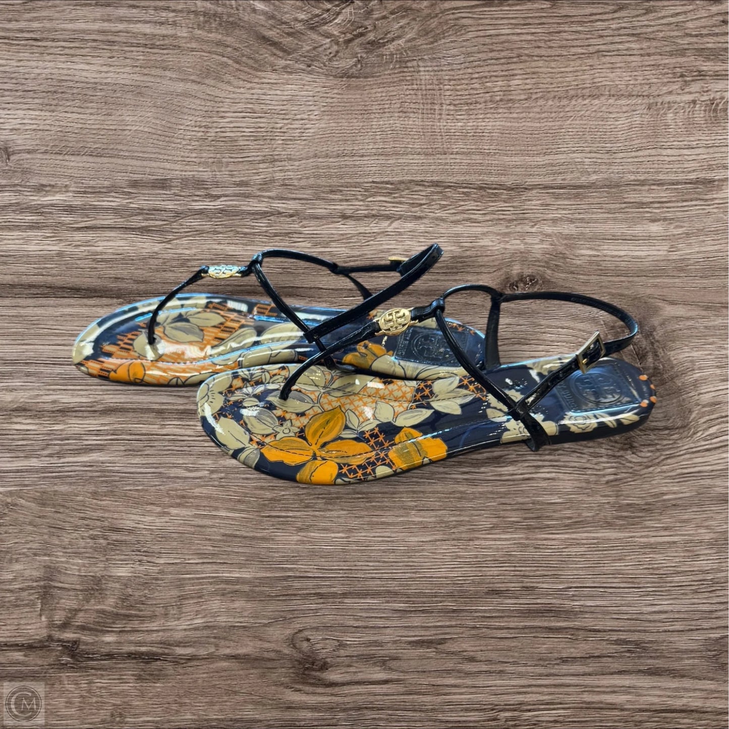 Sandals Designer By Tory Burch In Floral Print, Size: 10