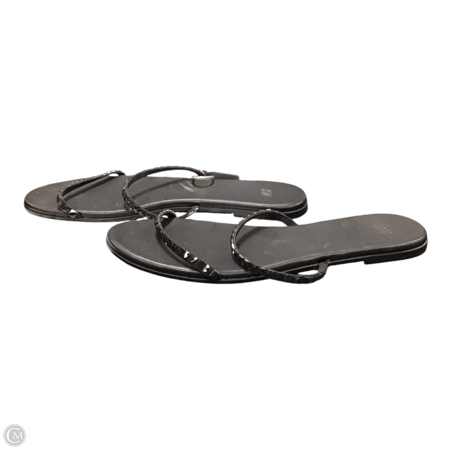 Sandals Flats By H&m In Black, Size: 8.5