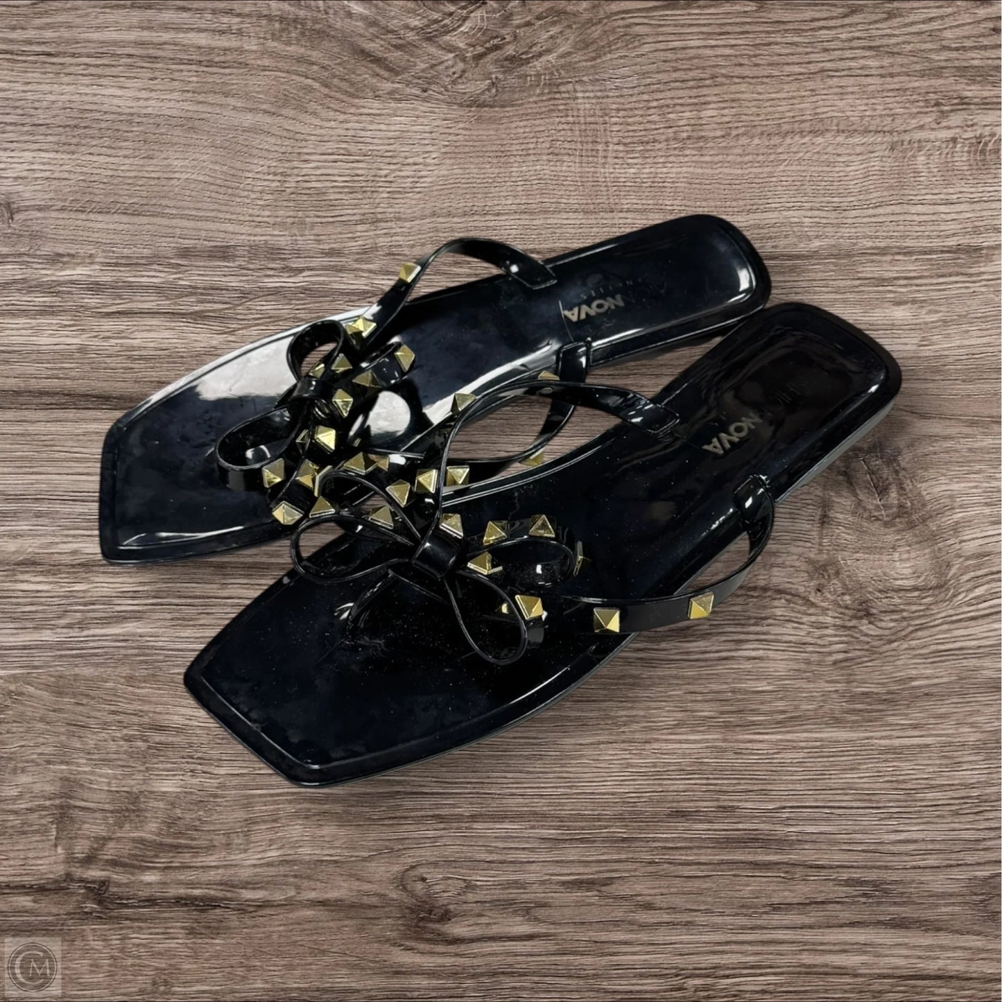 Sandals Flats By Fashion Nova In Black, Size: 9