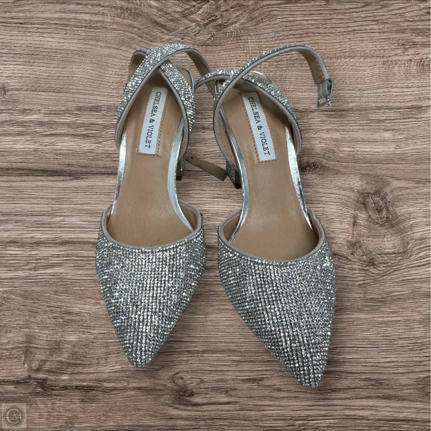 Shoes Heels Block By Chelsea And Violet In Silver, Size: 5.5