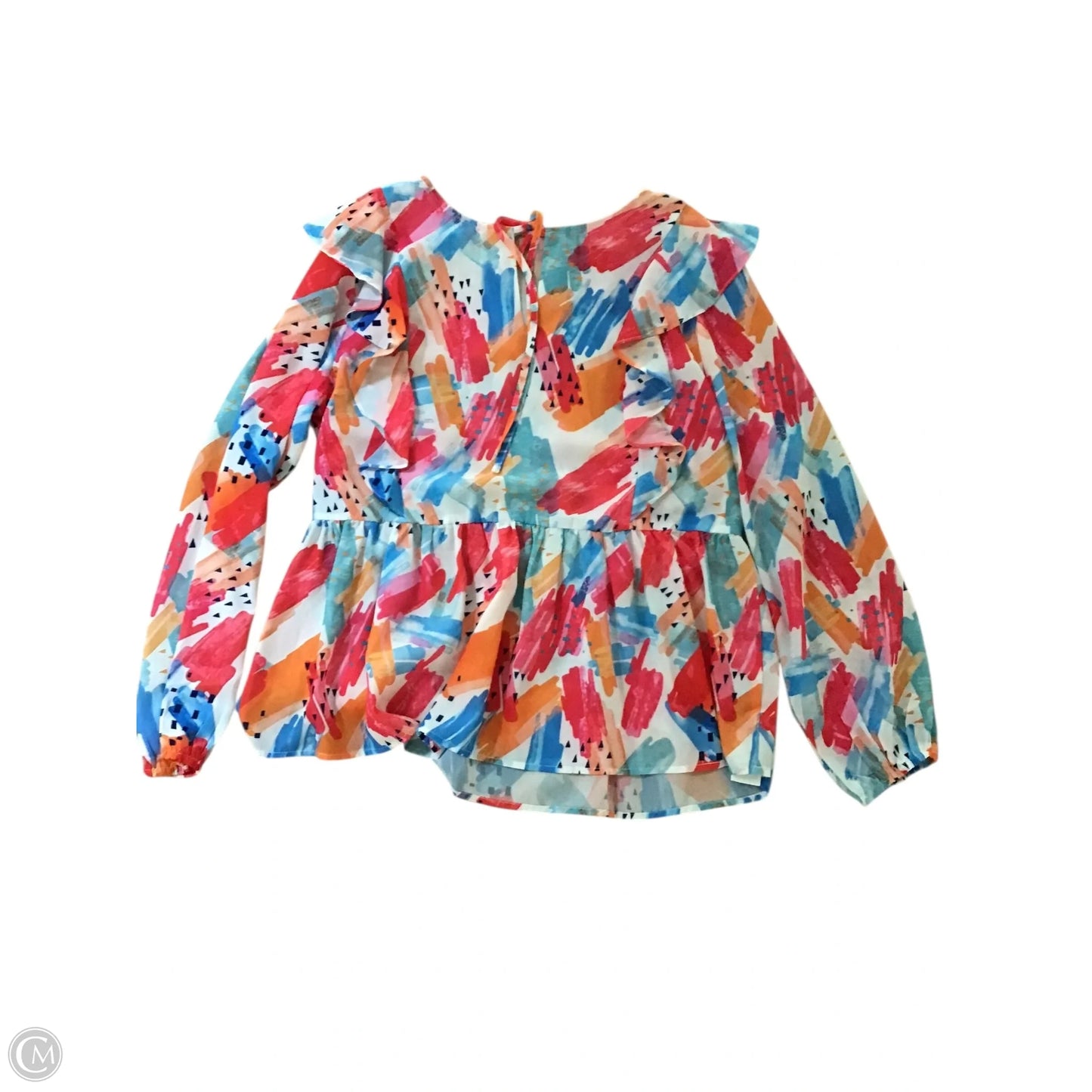 Top Long Sleeve By Clothes Mentor In Blue & Red, Size: L