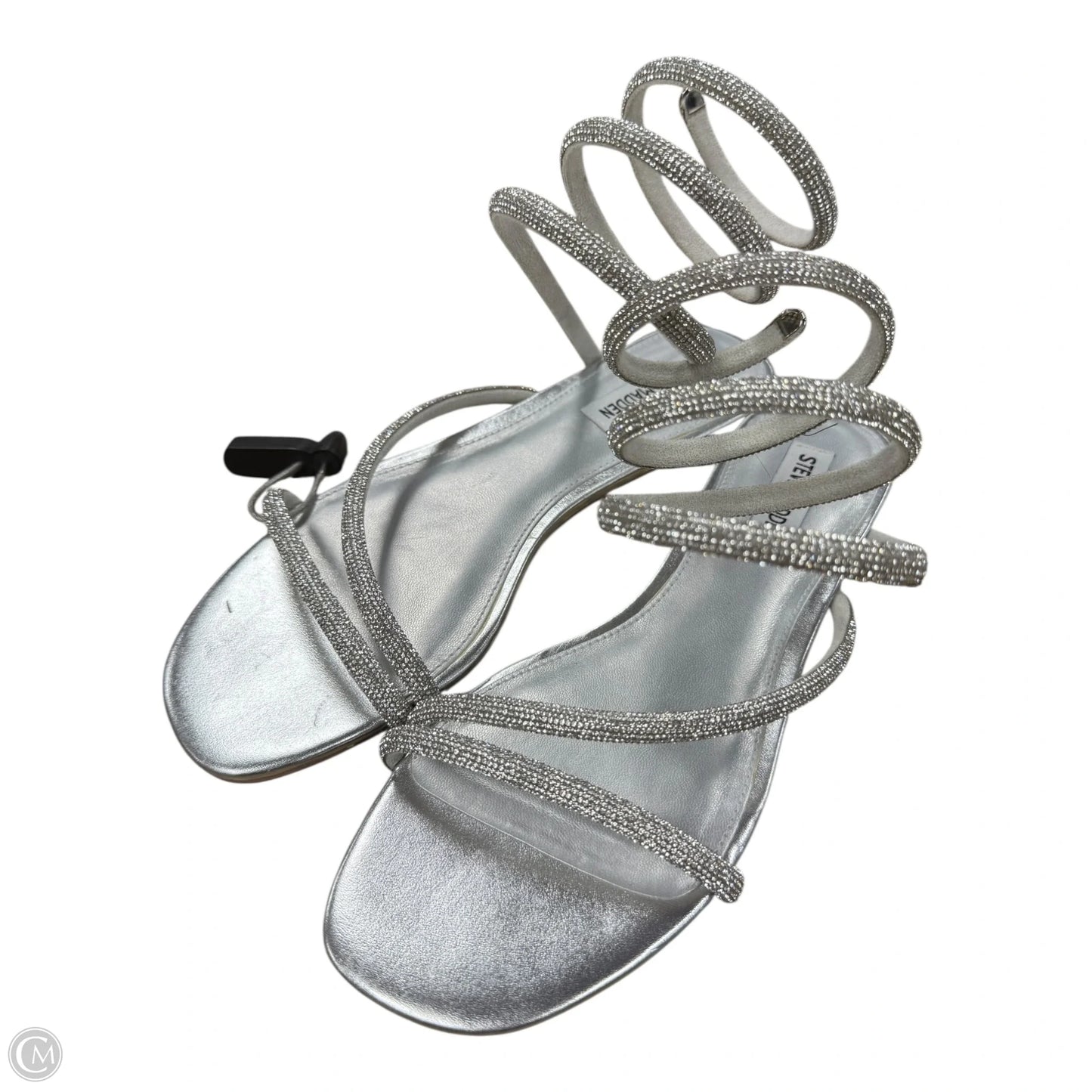 Sandals Flats By Steve Madden In Silver, Size: 9