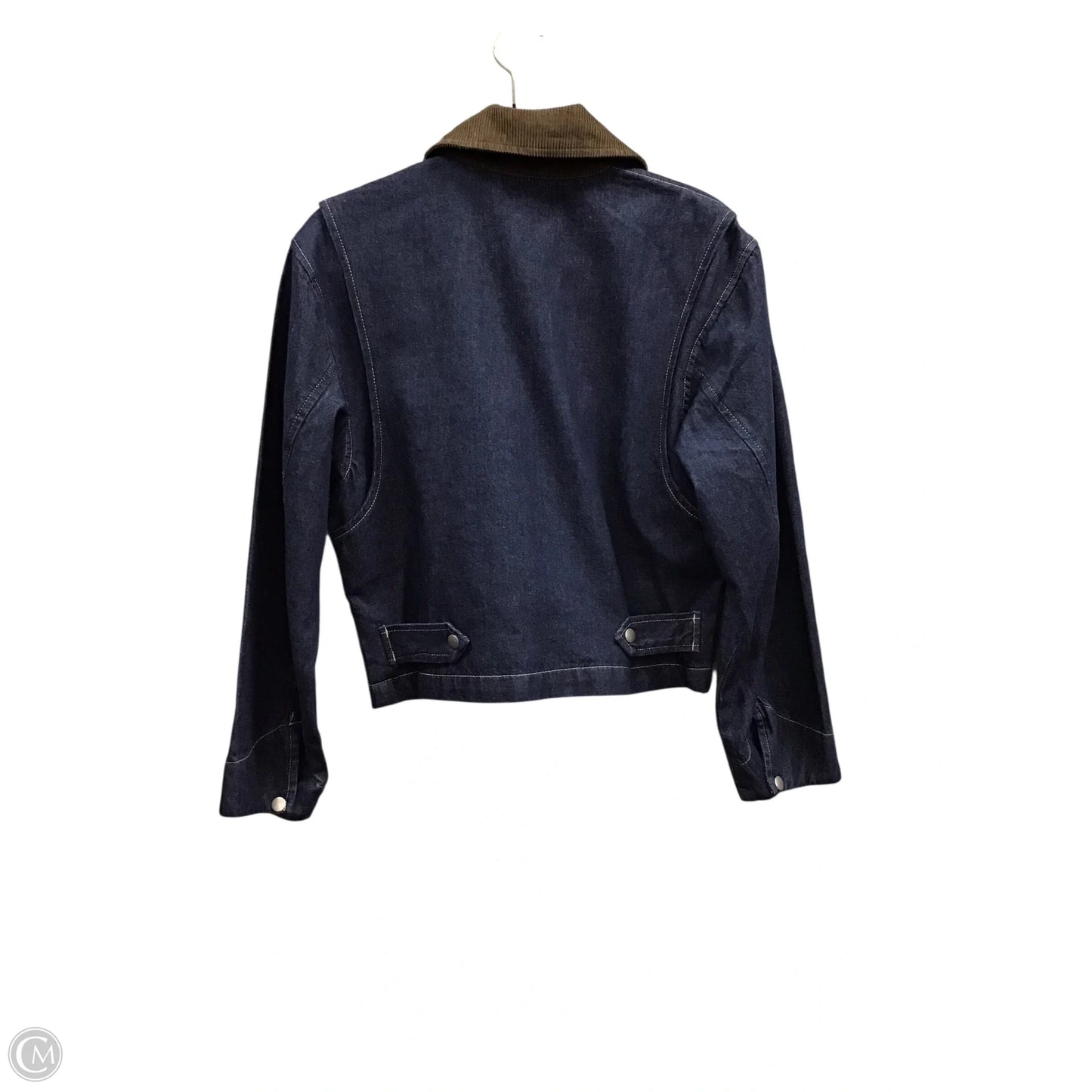 Jacket Denim By Divided In Blue & Brown, Size: Xs