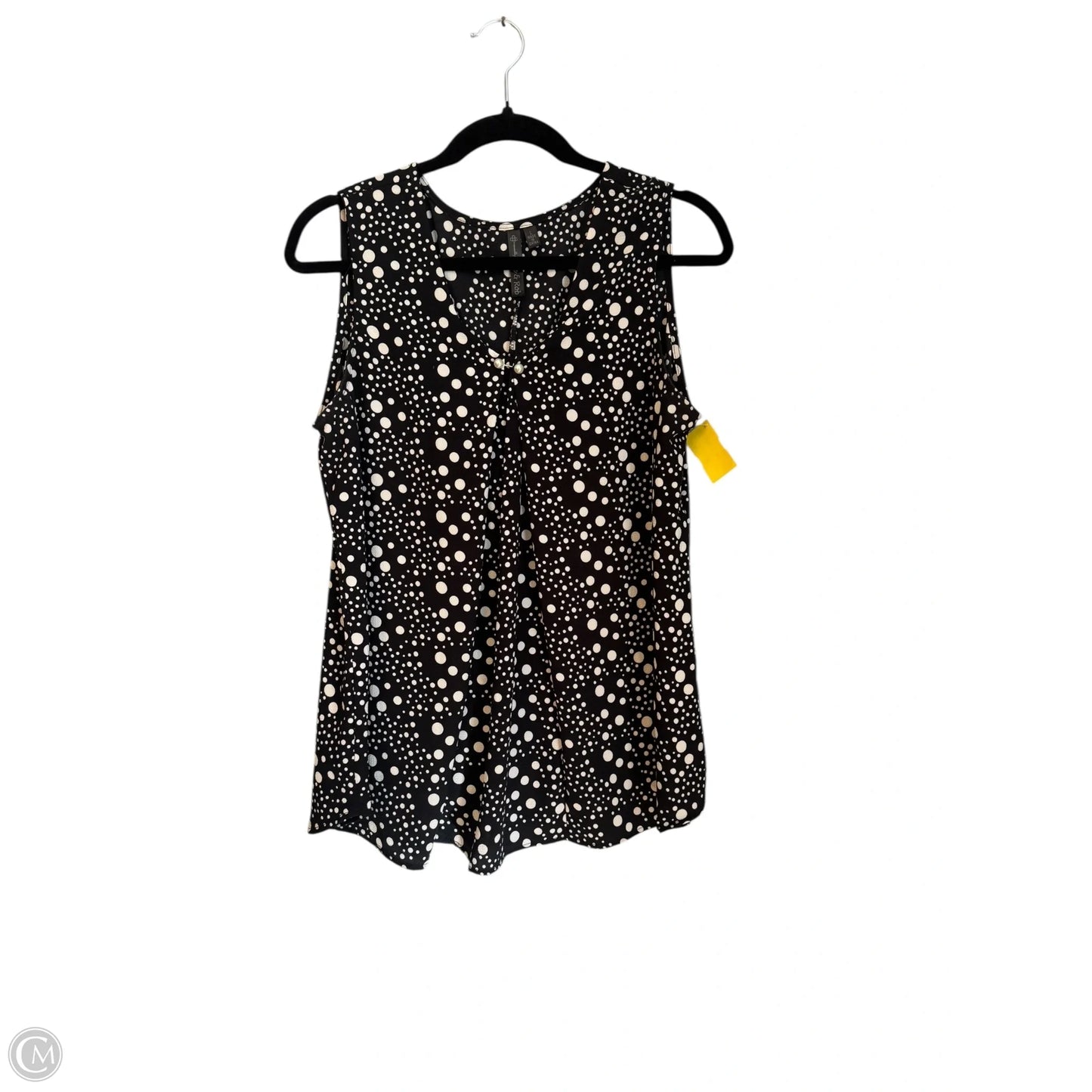 Blouse Sleeveless By Clothes Mentor In Polkadot Pattern, Size: L