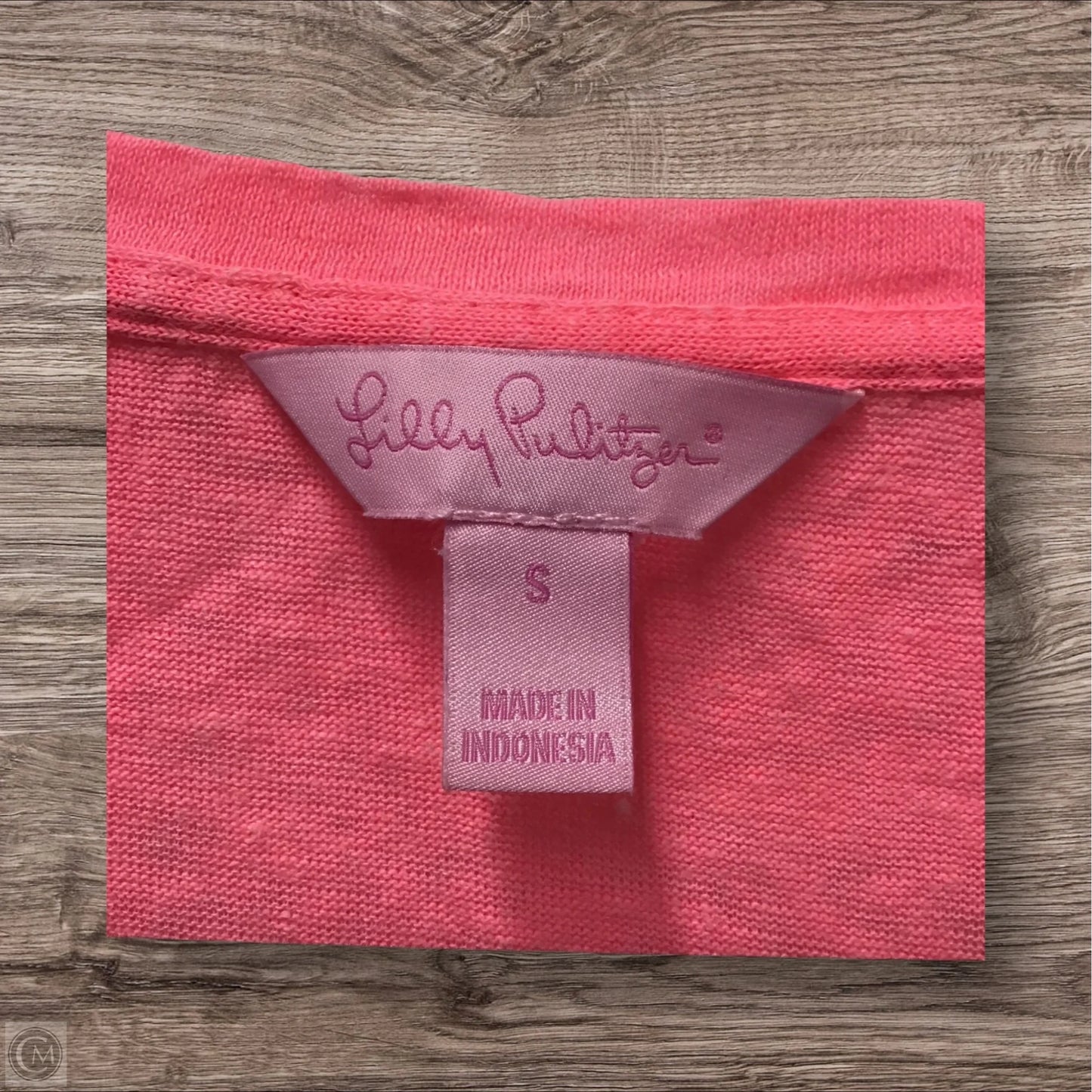 Top Short Sleeve Designer By Lilly Pulitzer In Pink, Size: S