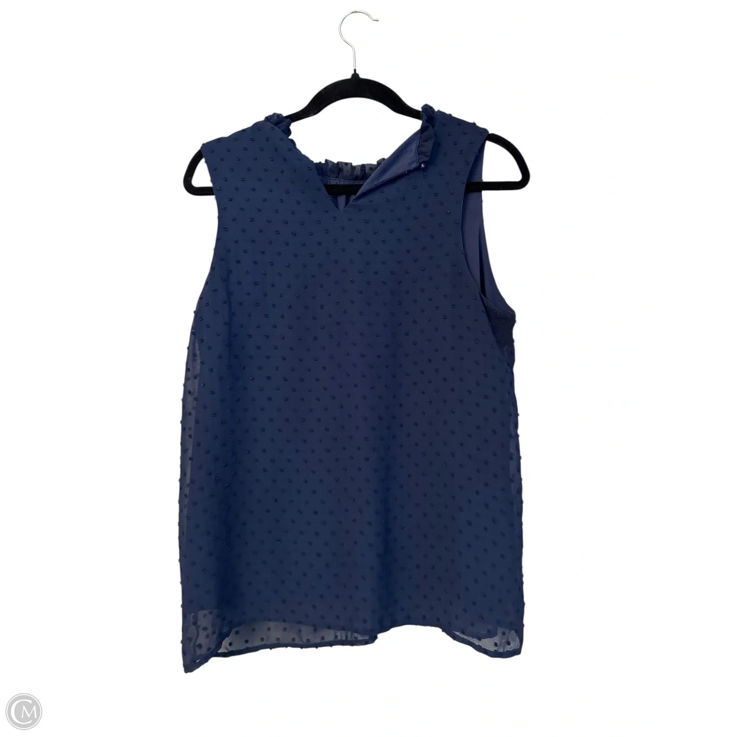 Blouse Sleeveless By Clothes Mentor In Navy, Size: L