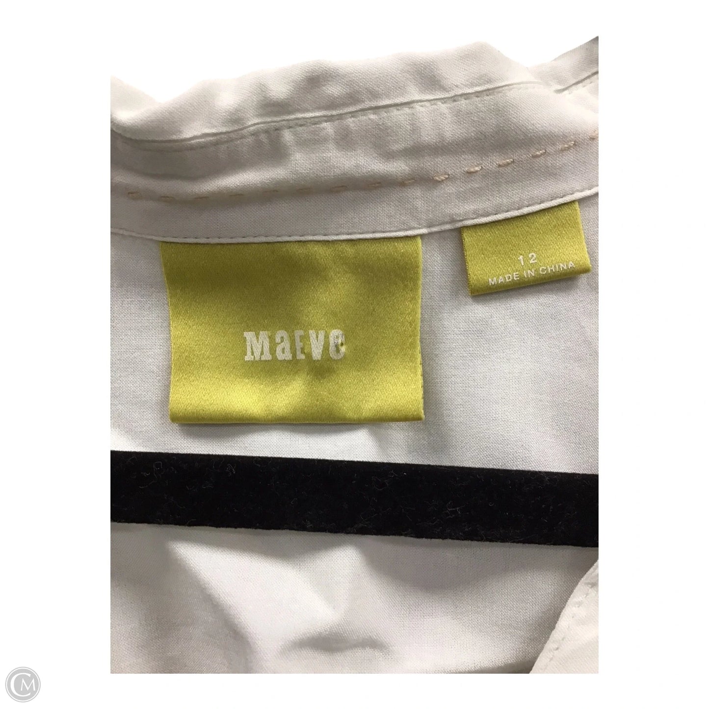 Top Sleeveless By Maeve In White, Size: 12