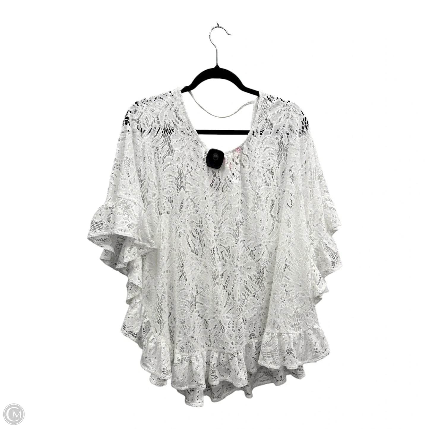 Poncho Designer By Lilly Pulitzer In White, Size: M