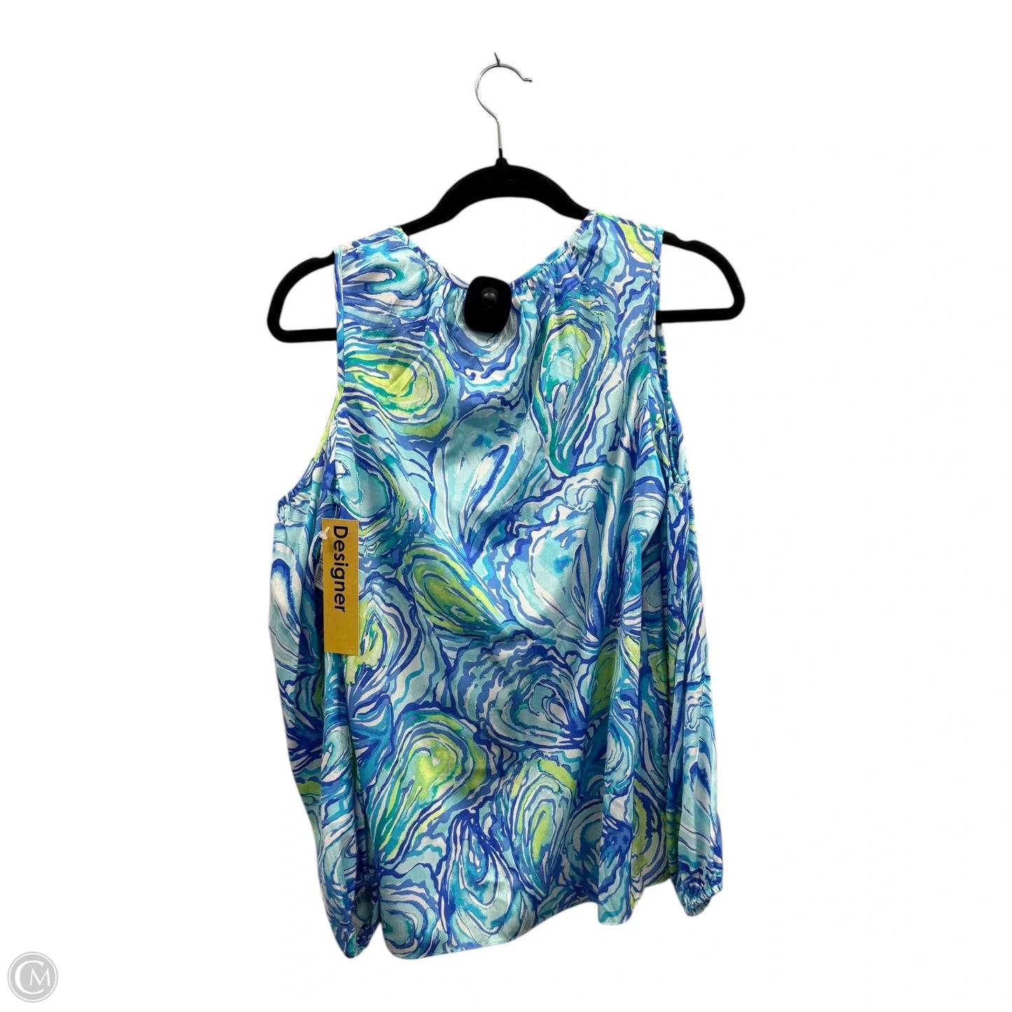 Blouse Designer By Lilly Pulitzer In Blue & Green, Size: M