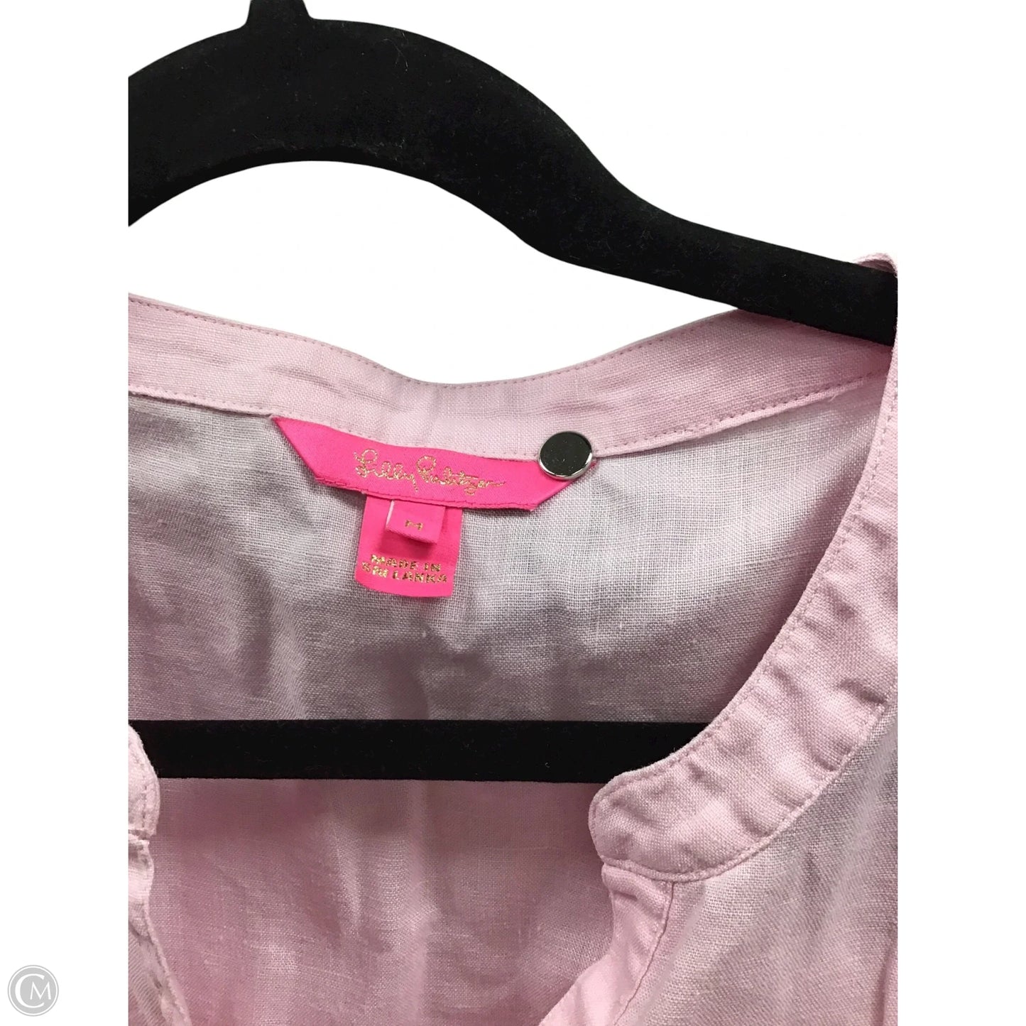 Top 3/4 Sleeve Designer By Lilly Pulitzer In Pink, Size: Mp
