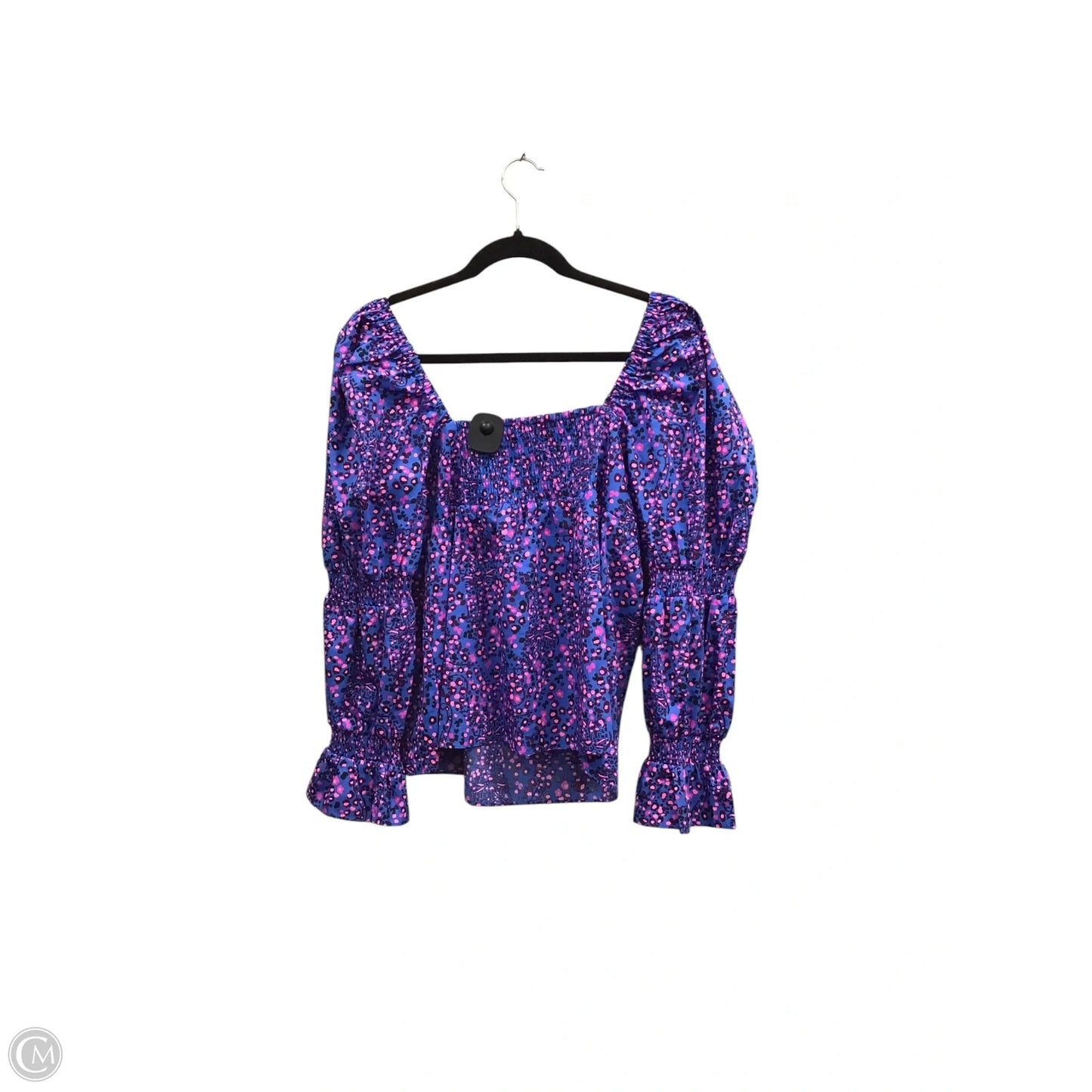 Blouse Designer By Lilly Pulitzer In Blue & Pink, Size: 8