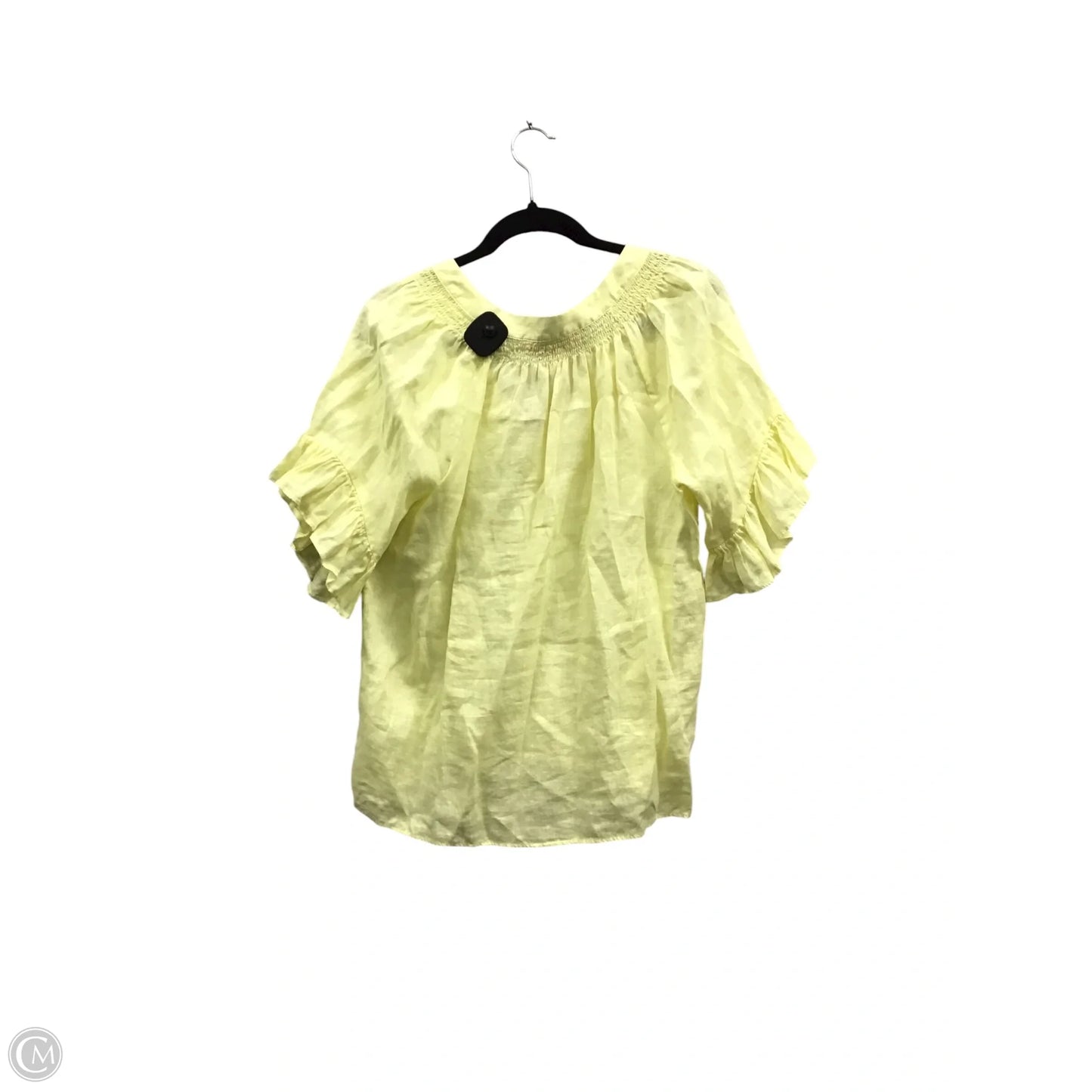 Top Short Sleeve Designer By Lilly Pulitzer In Yellow, Size: M