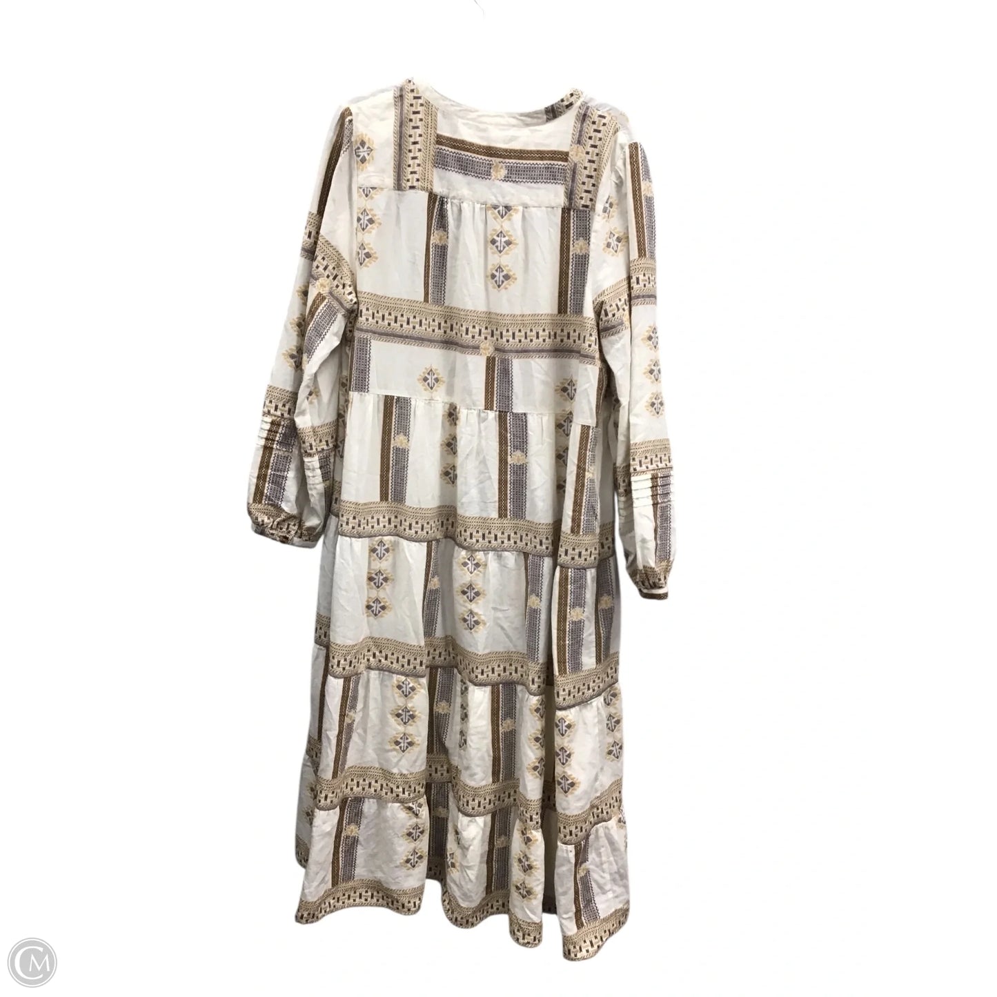 Dress Casual Maxi By Wonderly In Cream & Tan, Size: Xxl