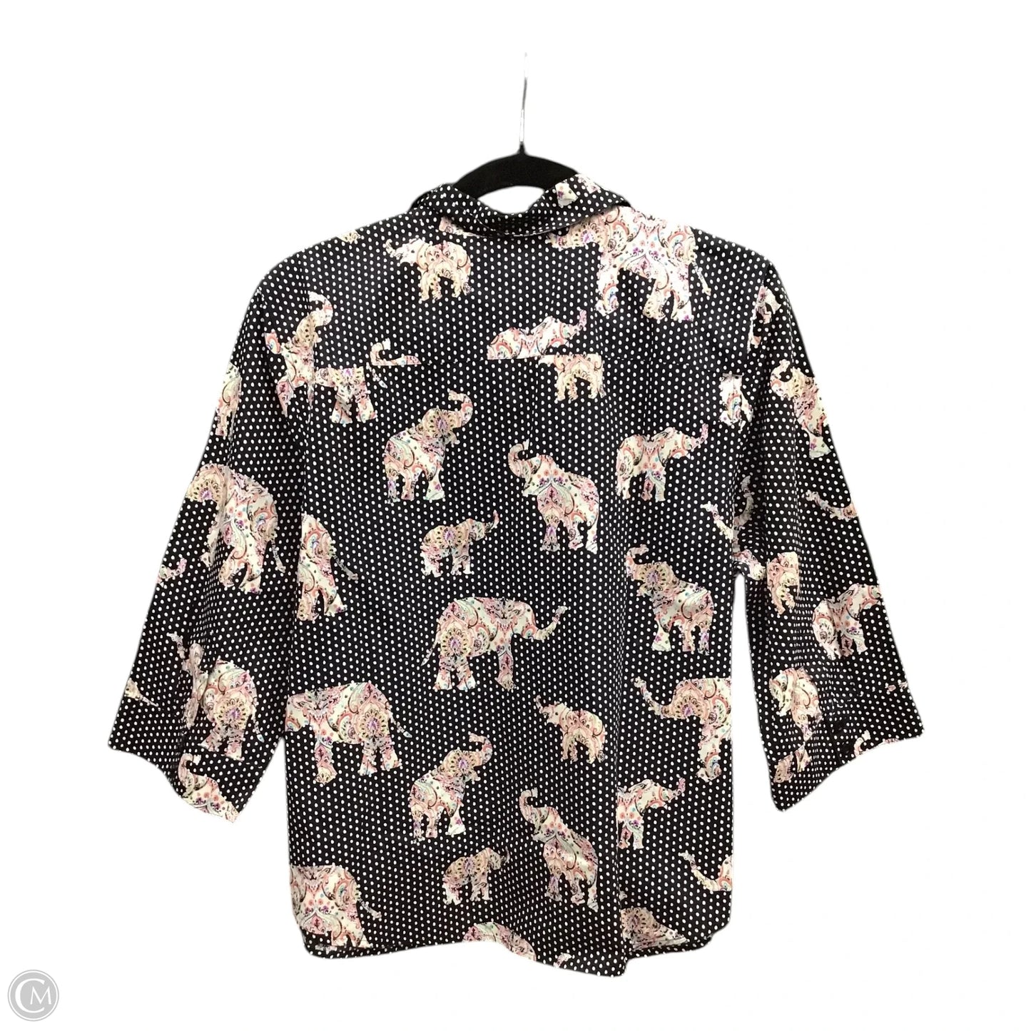 Top 3/4 Sleeve By Chicos In Polkadot Pattern, Size: Xlp