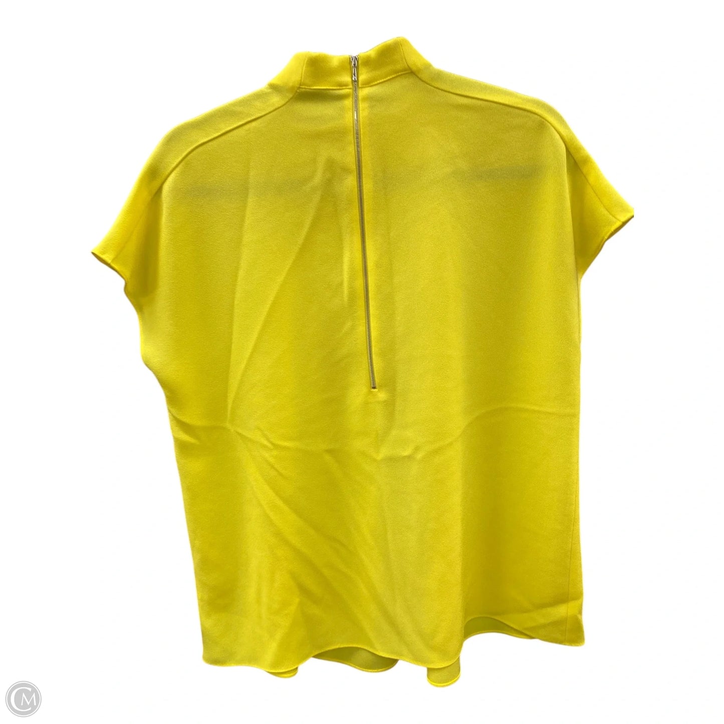 Blouse Short Sleeve By Tibi In Yellow, Size: M