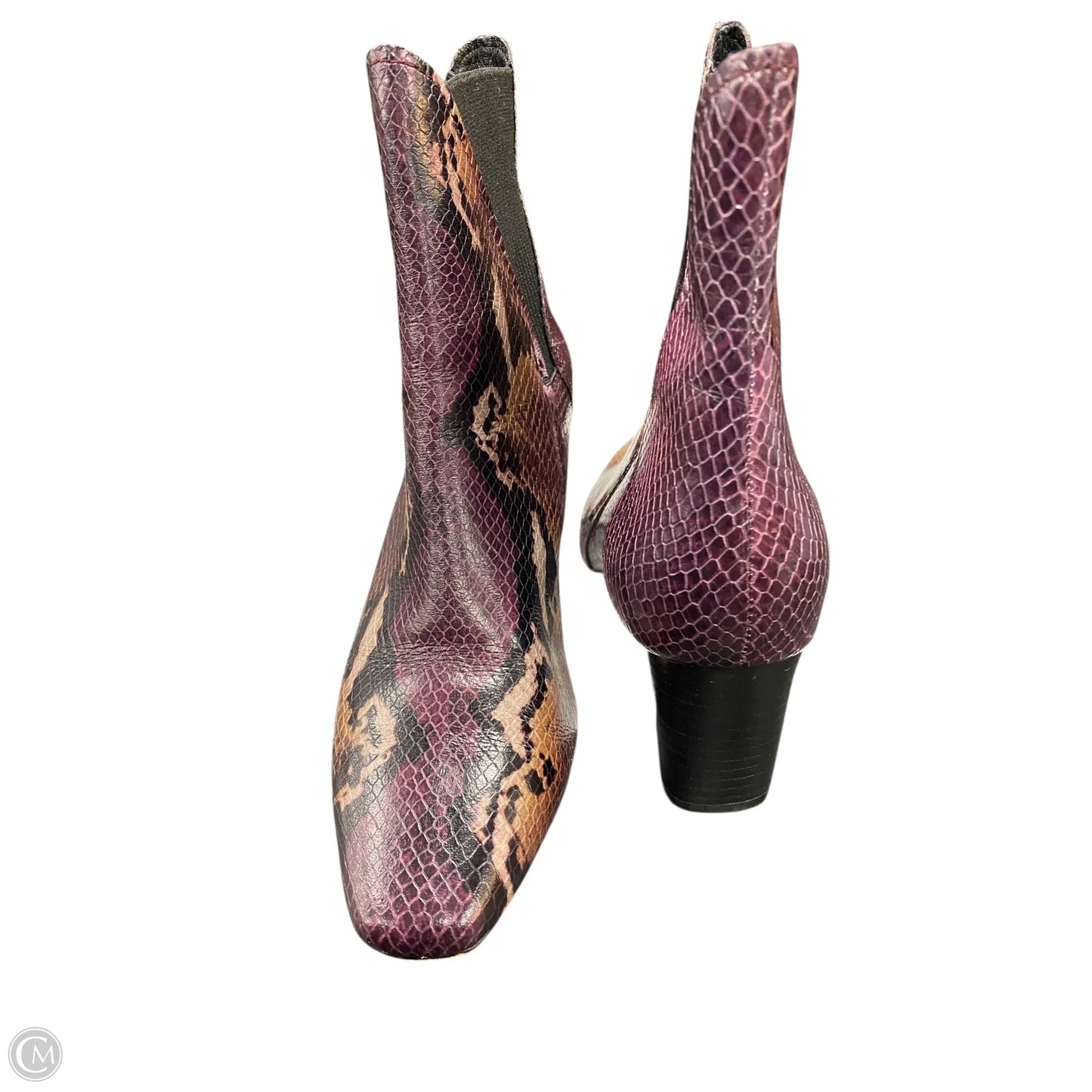 Boots Ankle Heels By Donald Pliner In Snakeskin Print, Size: 8