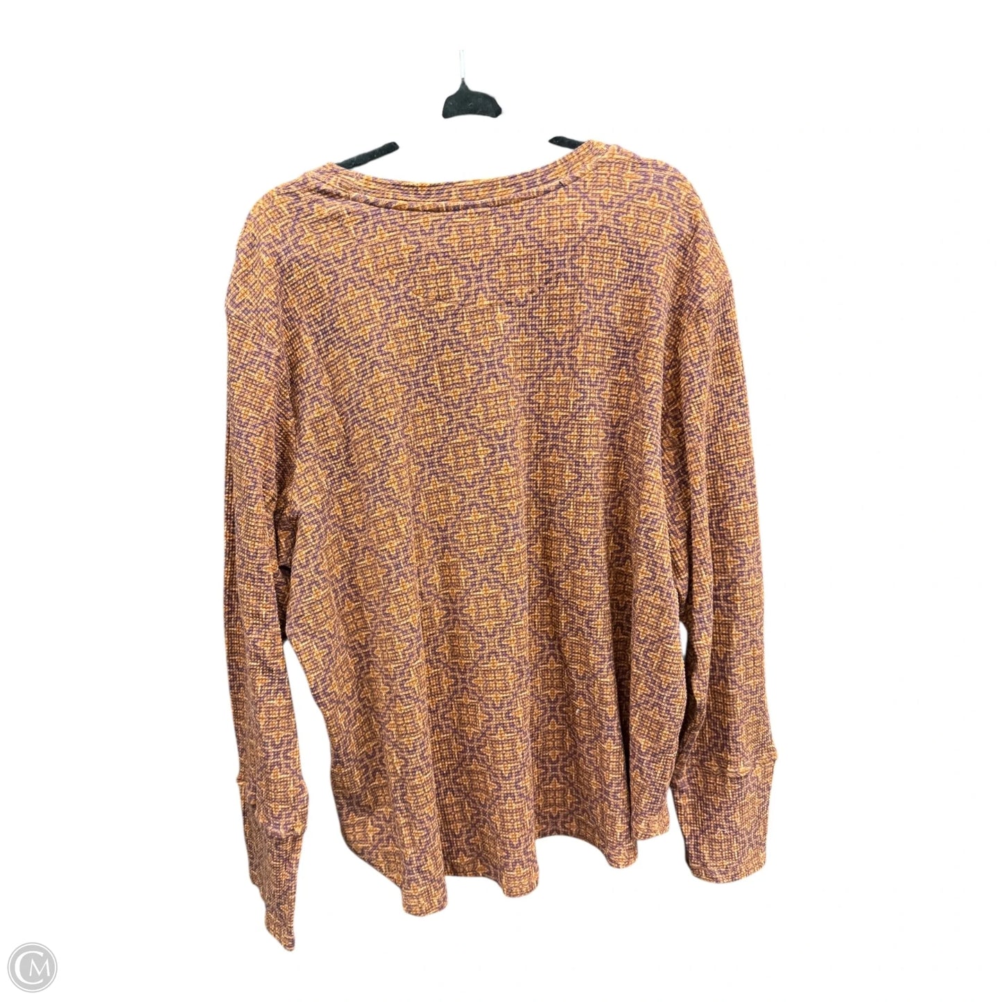Top Long Sleeve By Clothes Mentor In Brown & Purple, Size: 2x