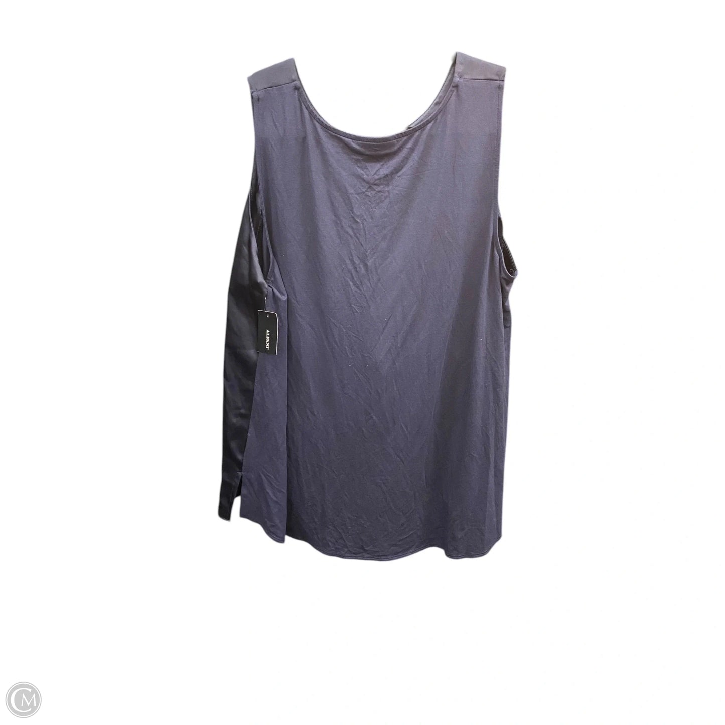 Blouse Sleeveless By Alfani In Navy, Size: L