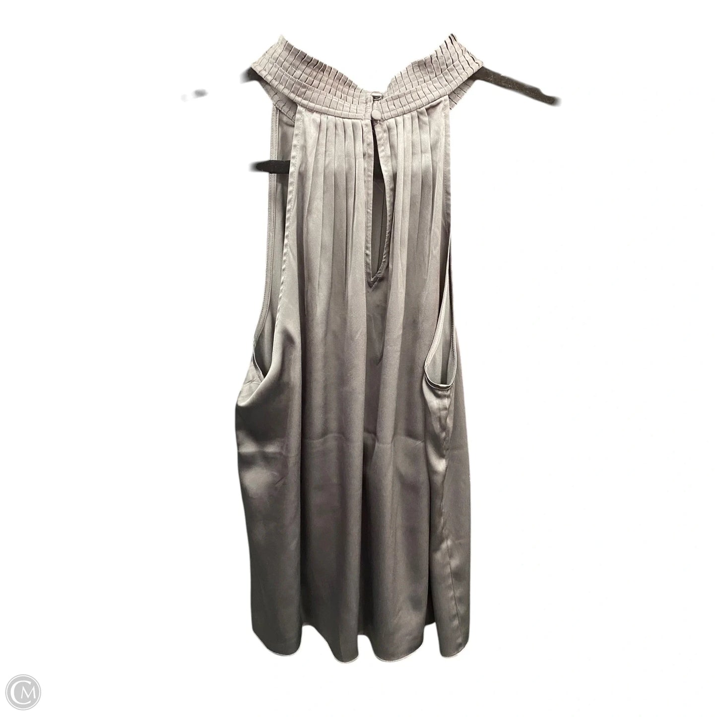 Blouse Sleeveless By White Mark In Grey, Size: 14