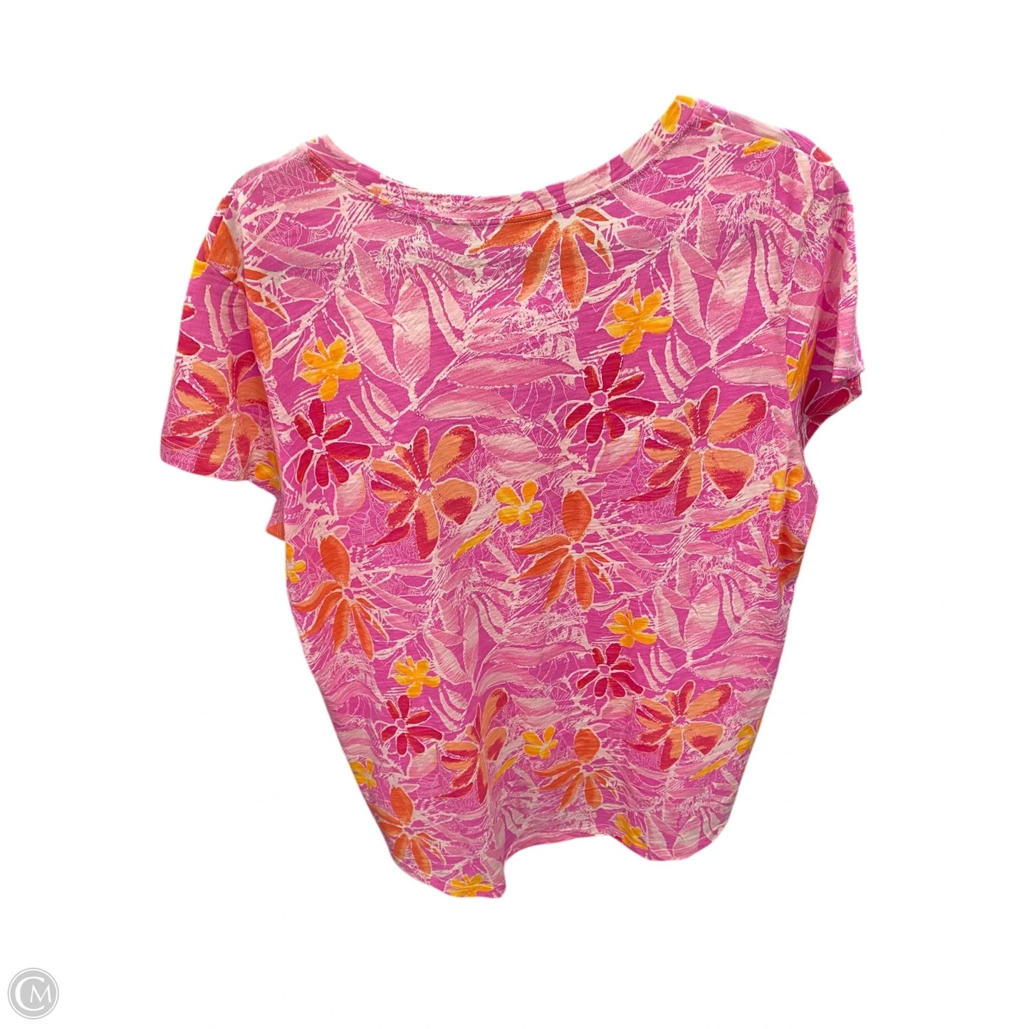 Top Short Sleeve By Habitat In Pink, Size: L