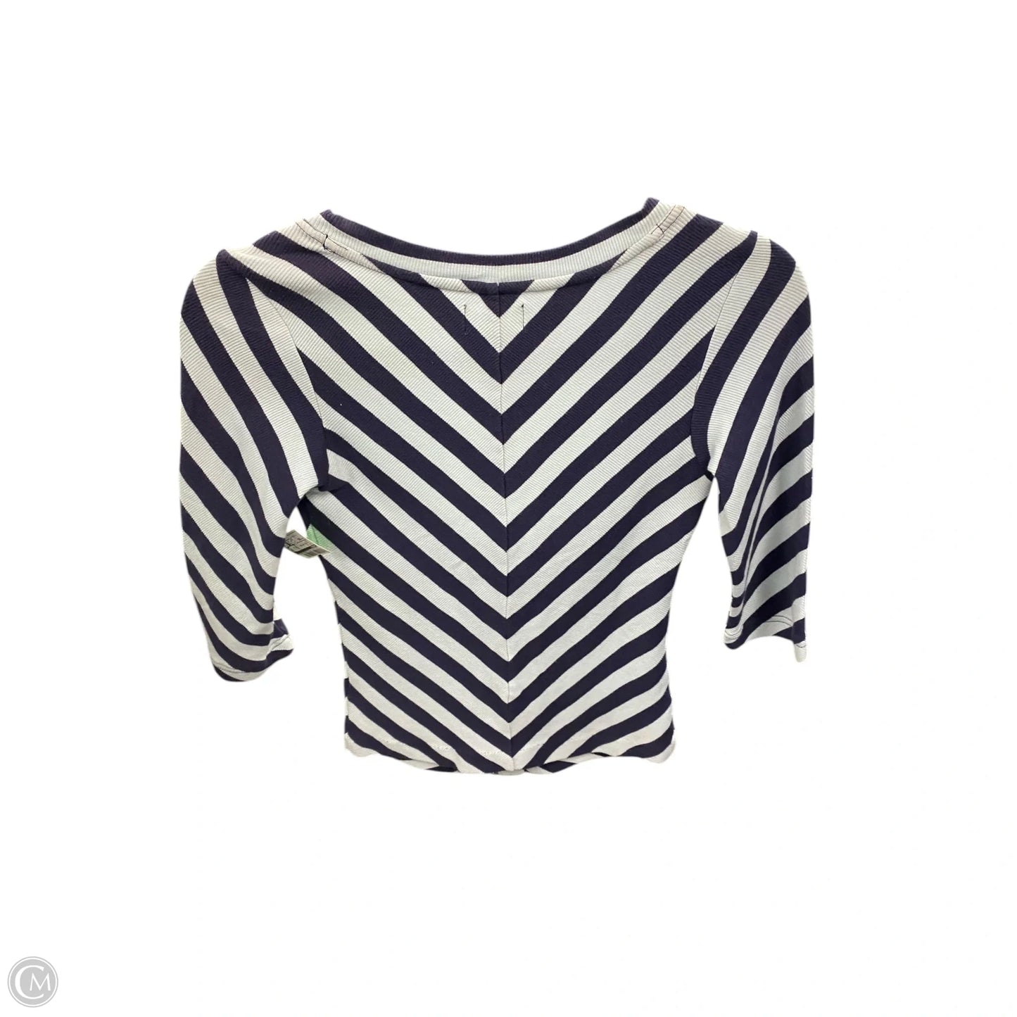 Top Short Sleeve By Maeve In Striped Pattern, Size: Xxs