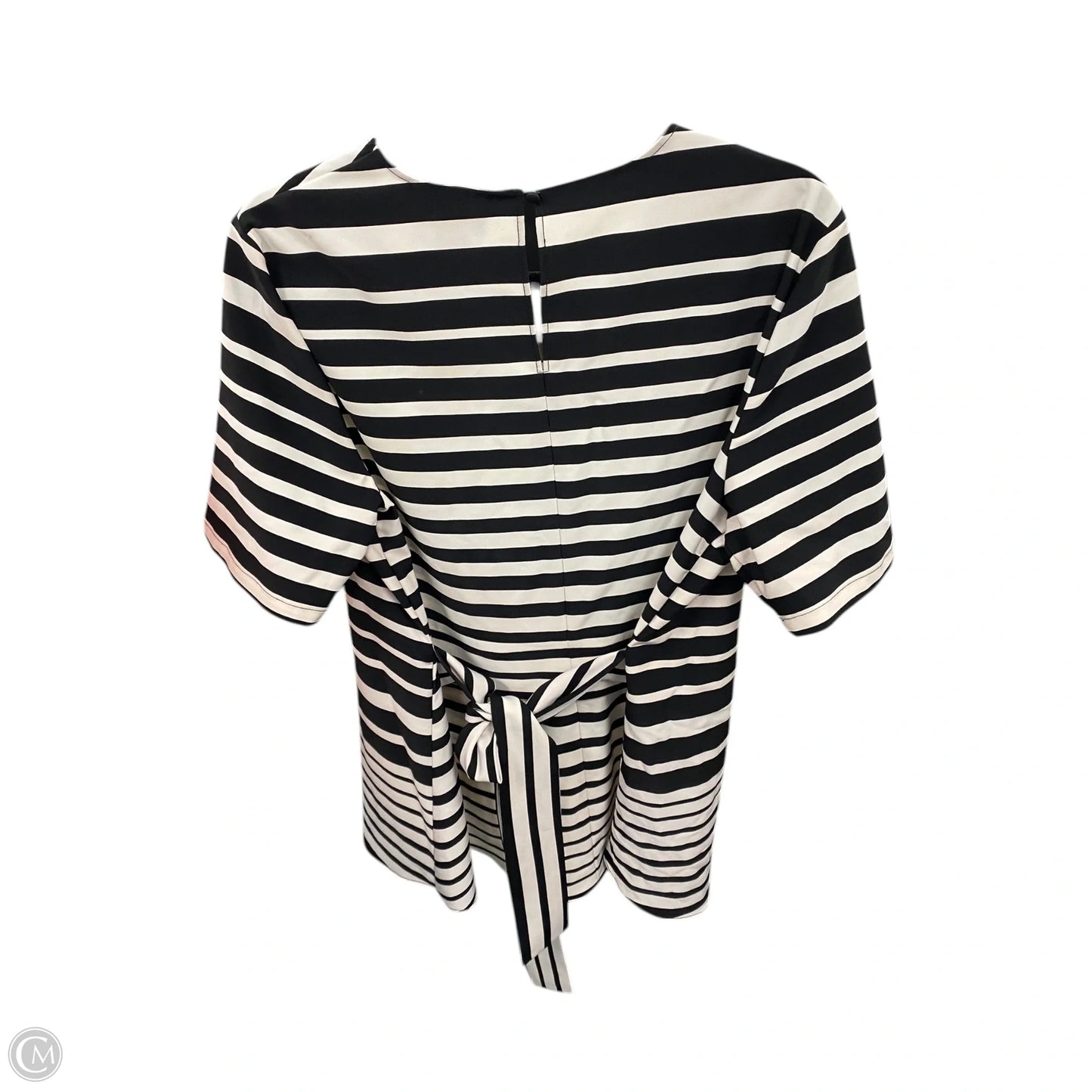 Top Short Sleeve By Peck And Peck In Striped Pattern, Size: L