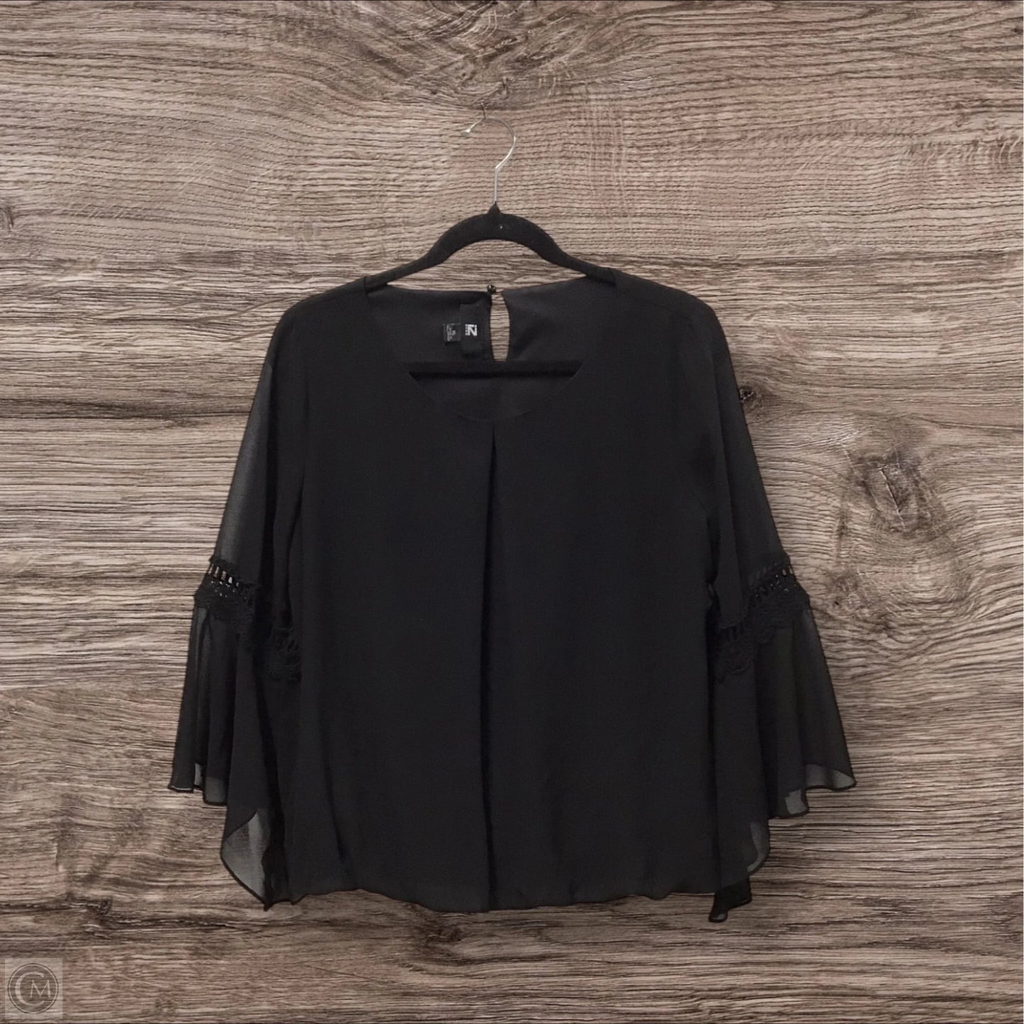 Blouse 3/4 Sleeve By Iz Byer In Black, Size: Xl