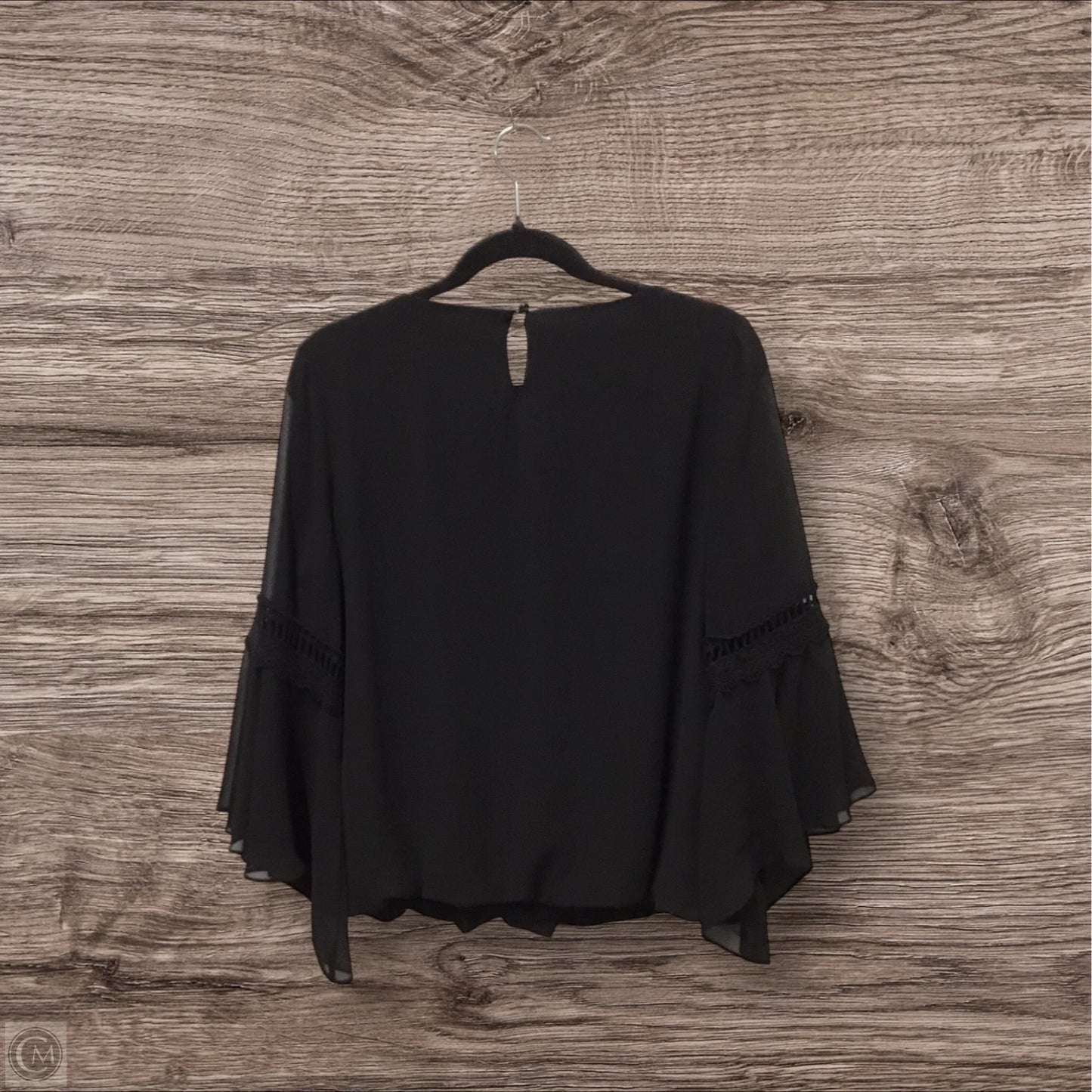 Blouse 3/4 Sleeve By Iz Byer In Black, Size: Xl