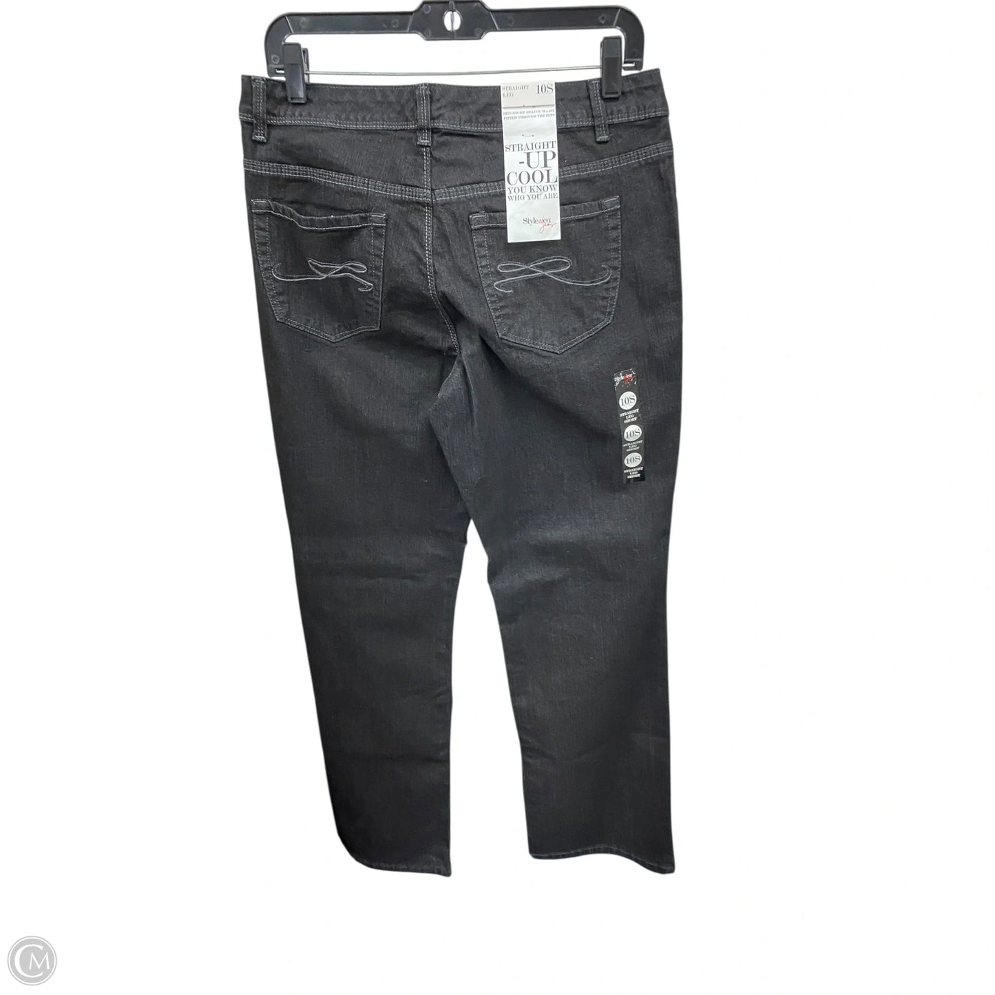 Jeans Straight By Style And Company In Black, Size: 10