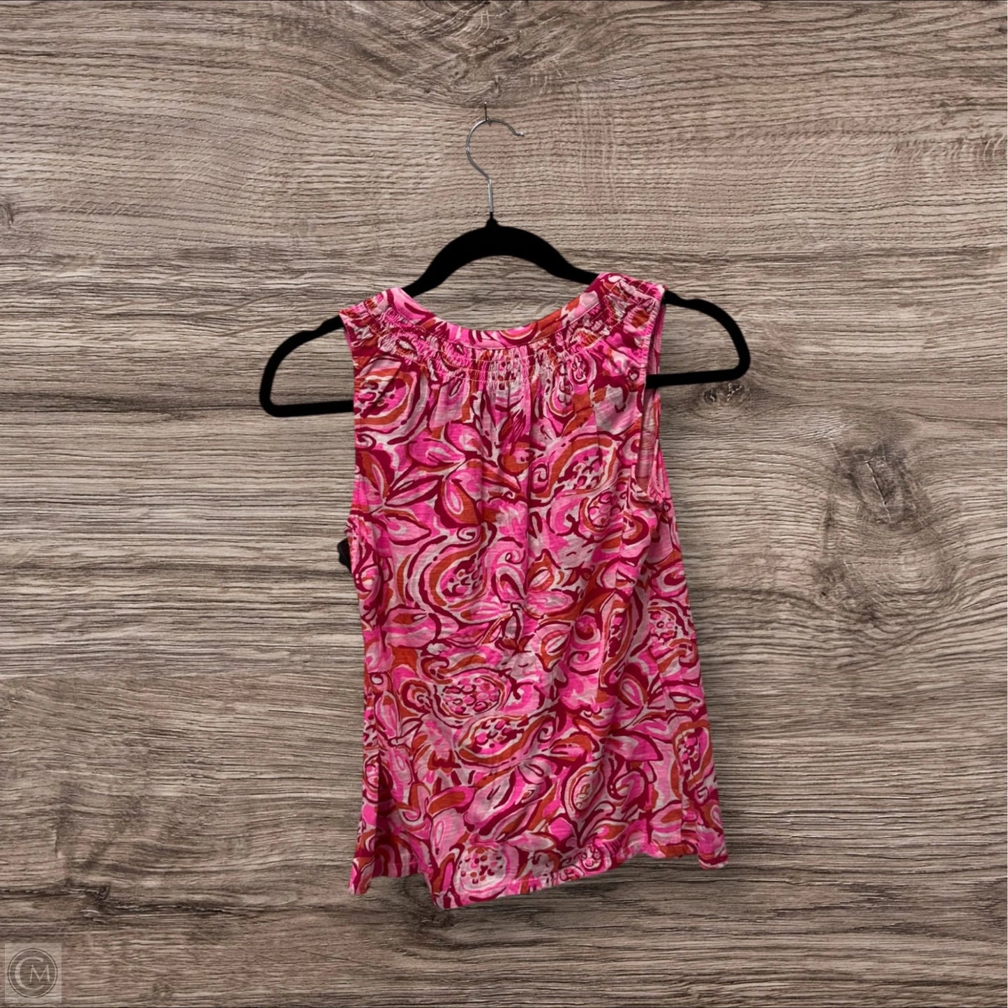 Top Sleeveless Designer By Lilly Pulitzer In Pink & Red, Size: S